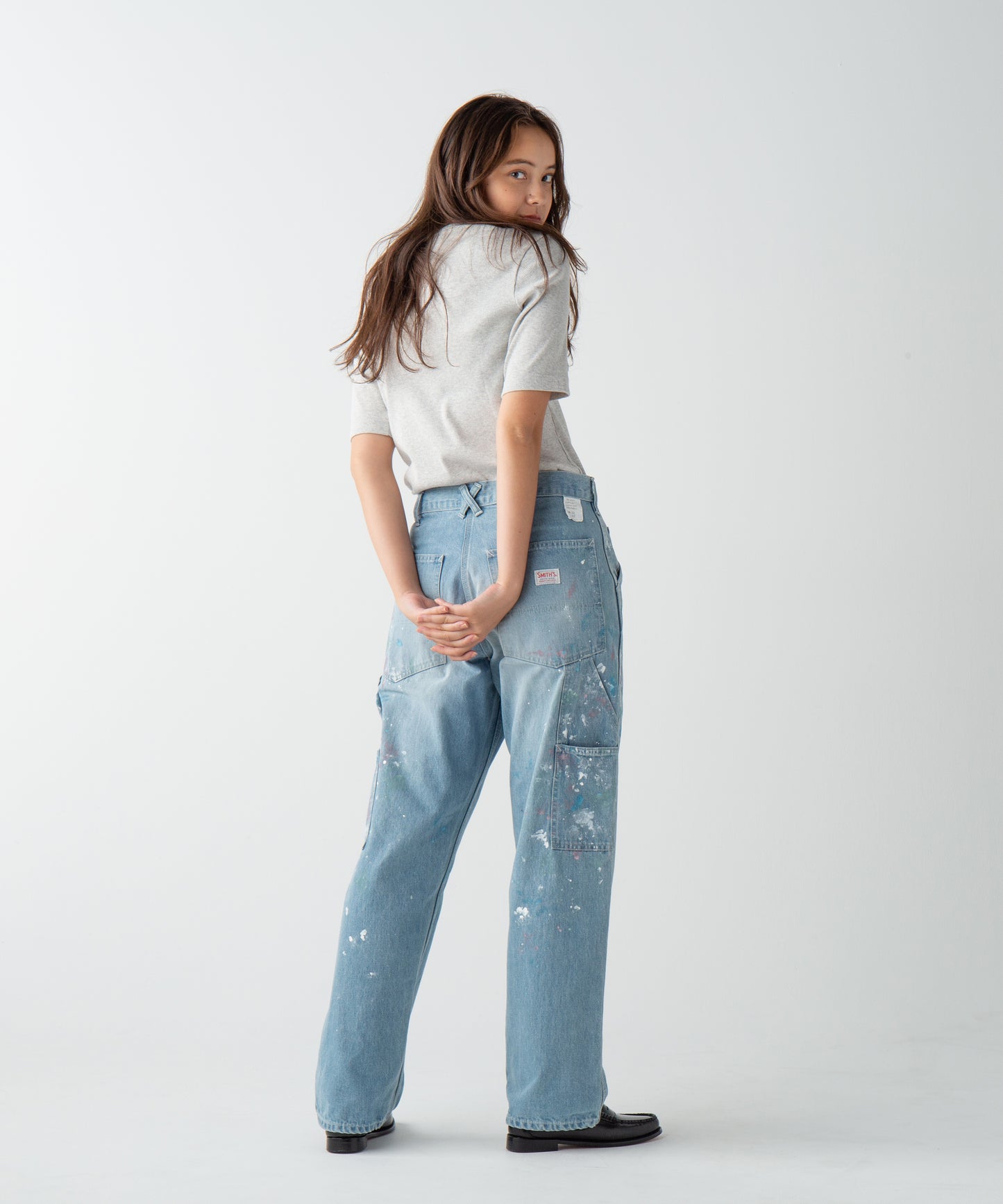CHARIE PANTS THE ORIGINAL / VINTAGE WASH w PAINT / FADE INDIGO