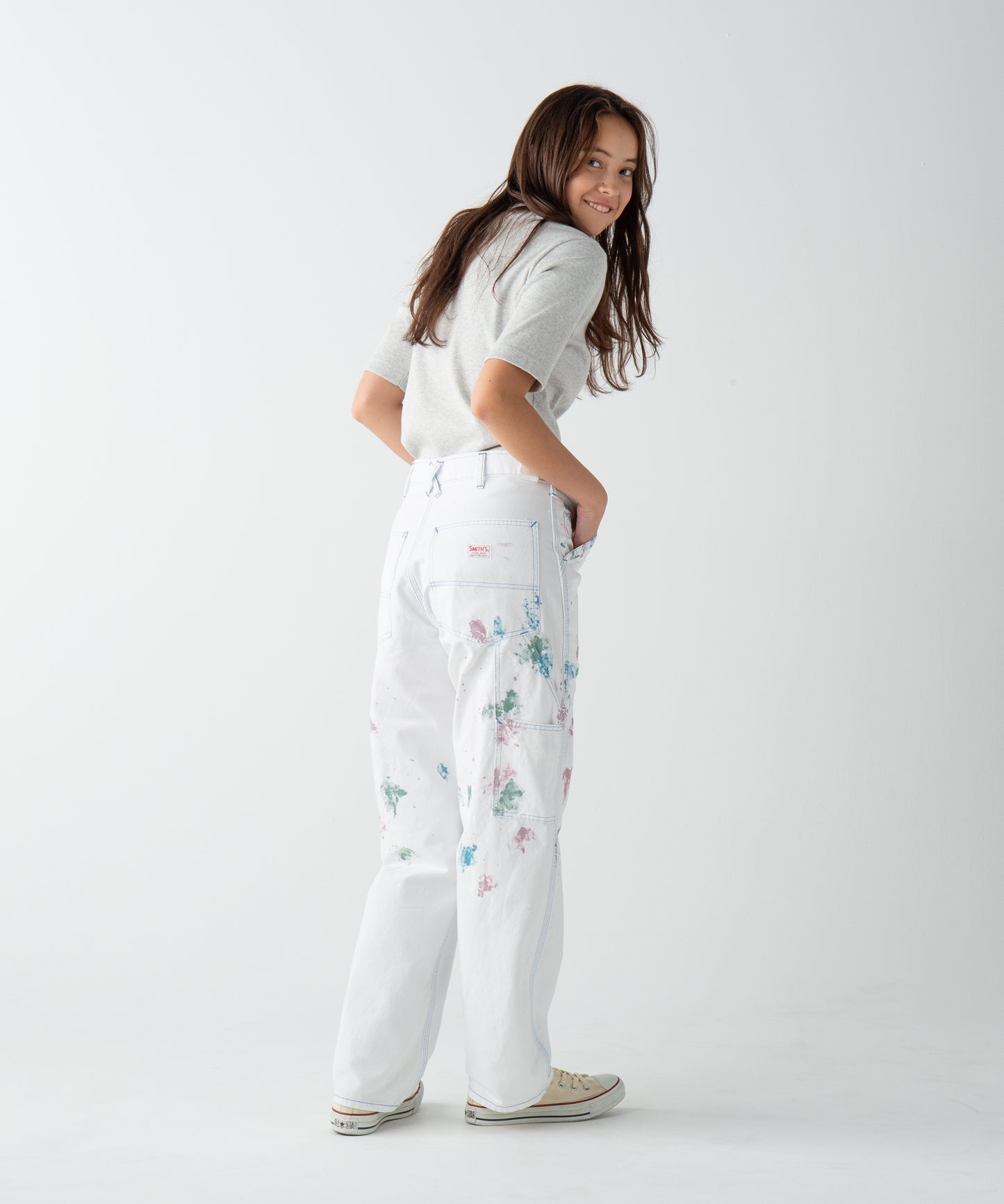 CHARIE PANTS THE ORIGINAL / VINTAGE WASH w PAINT / WHITE PAINT