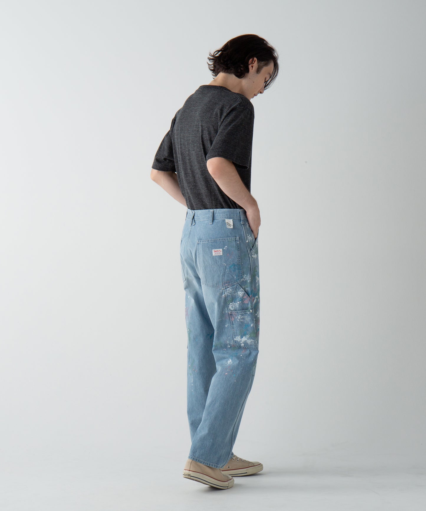 CHARIE PANTS THE ORIGINAL / VINTAGE WASH w PAINT / FADE INDIGO