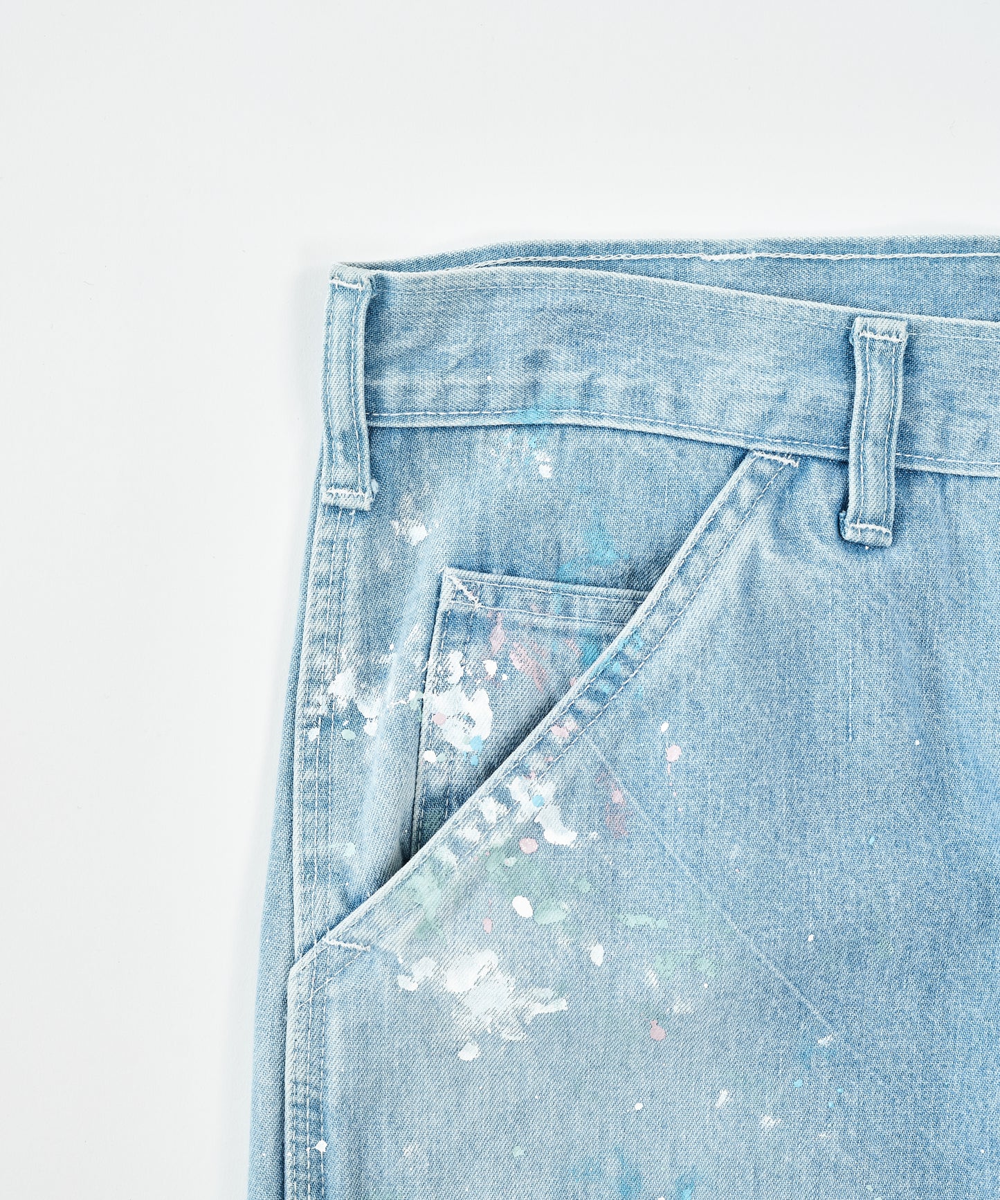CHARIE PANTS THE ORIGINAL / VINTAGE WASH w PAINT / FADE INDIGO