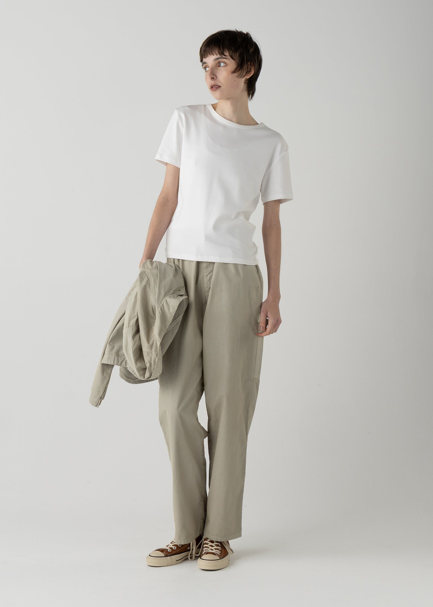 "LES HALLES" painter / cotton cordlane  [KHAKI]