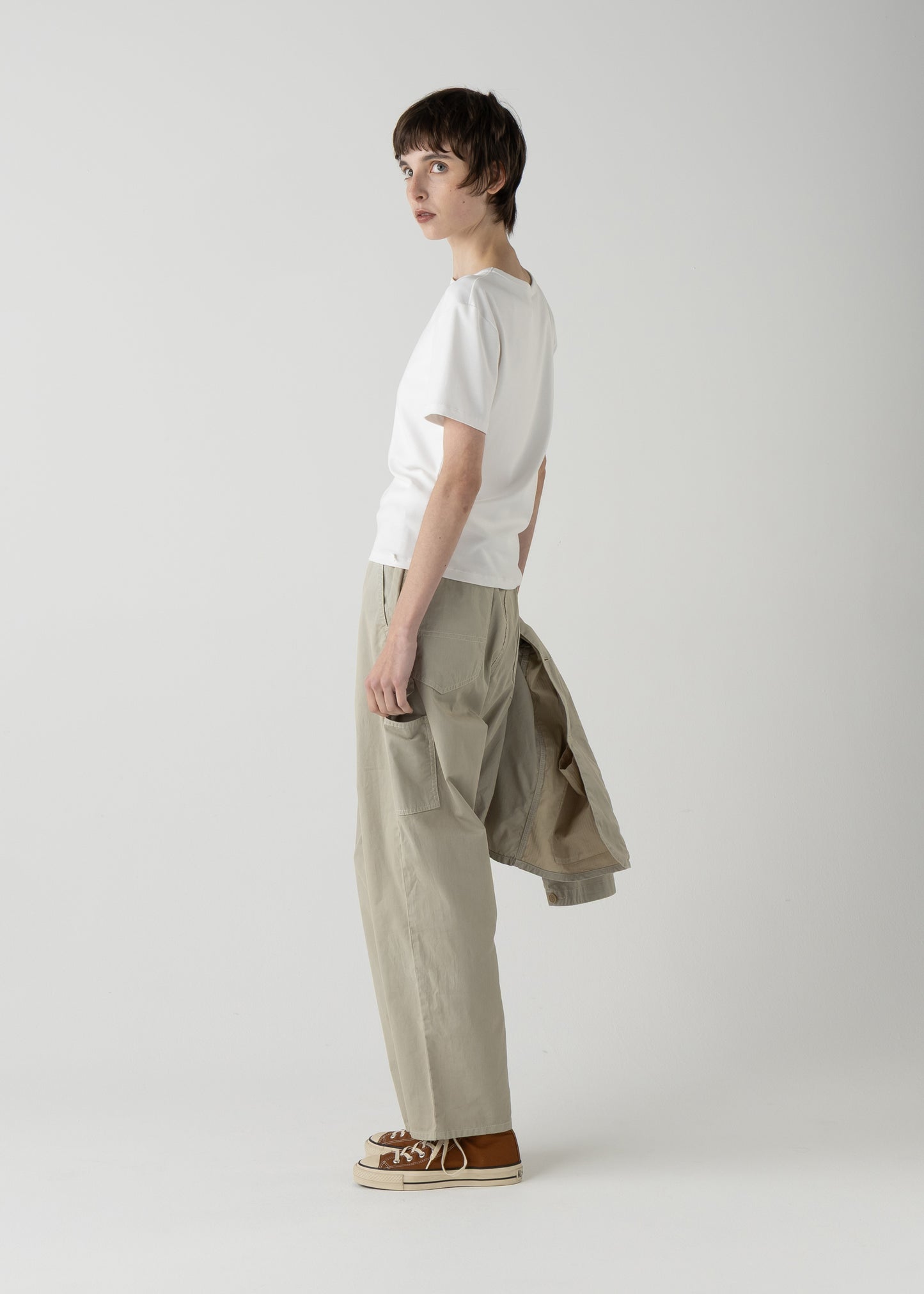 "LES HALLES" painter / cotton cordlane  [KHAKI]