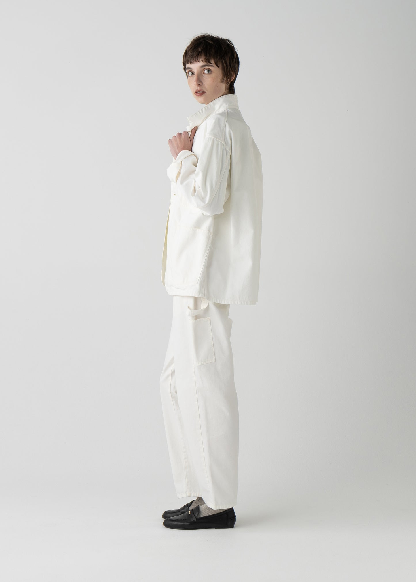 "LES HALLES" painter / 10oz color denim [WHITE DENIM]