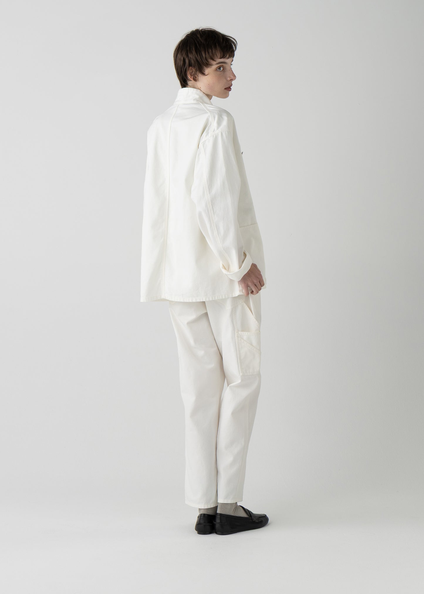 "LES HALLES" painter / 10oz color denim [WHITE DENIM]