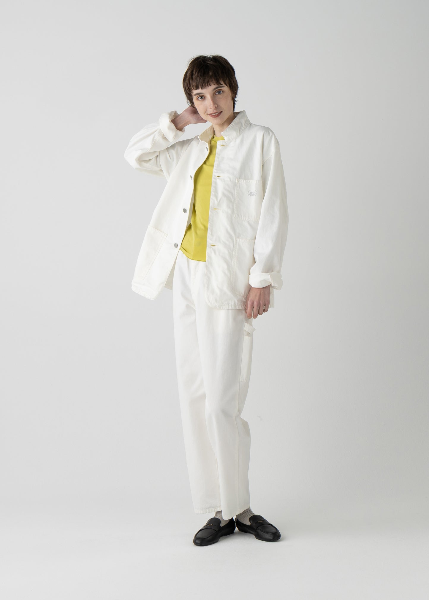 "LES HALLES" painter / 10oz color denim [WHITE DENIM]