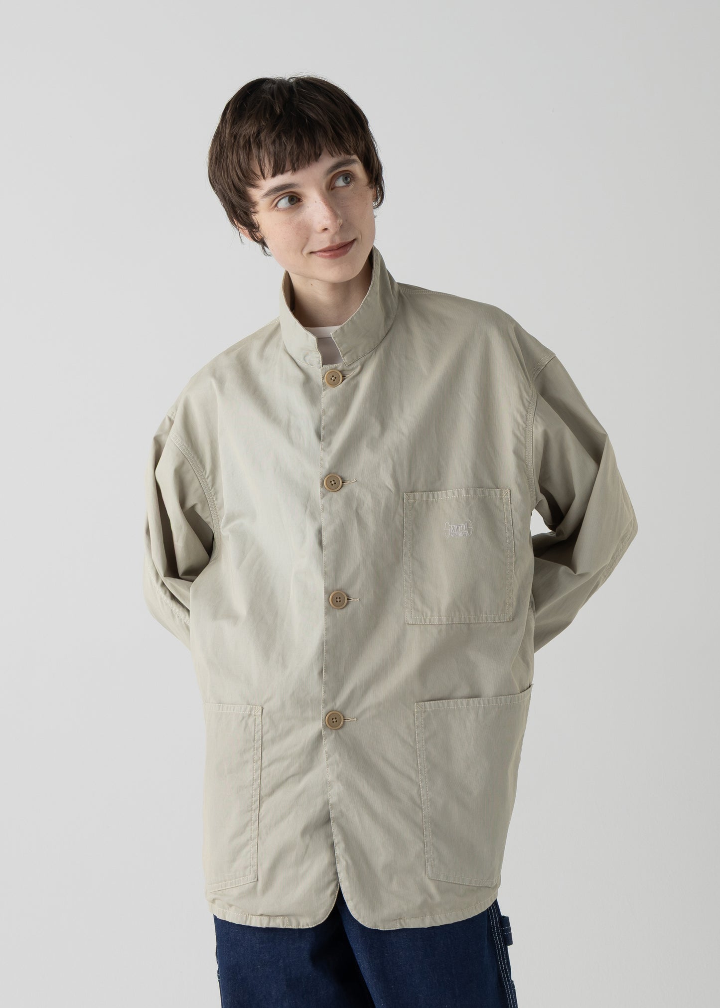 LES HALLES coverall /  cotton cordlane  [KHAKI]