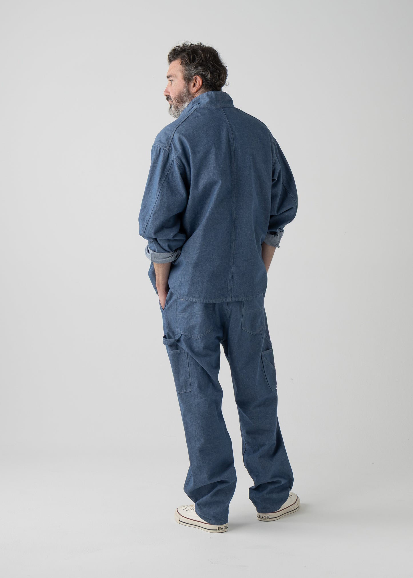 LES HALLES coverall / 10 oz. color denim  [BLUE DENIM]