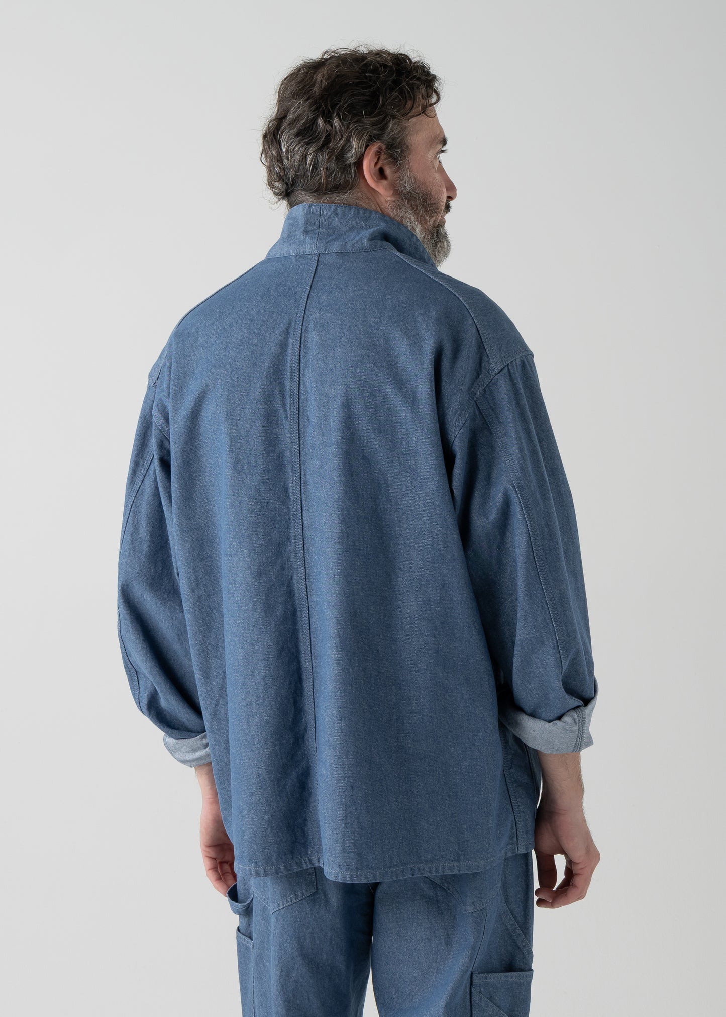 LES HALLES coverall / 10 oz. color denim  [BLUE DENIM]