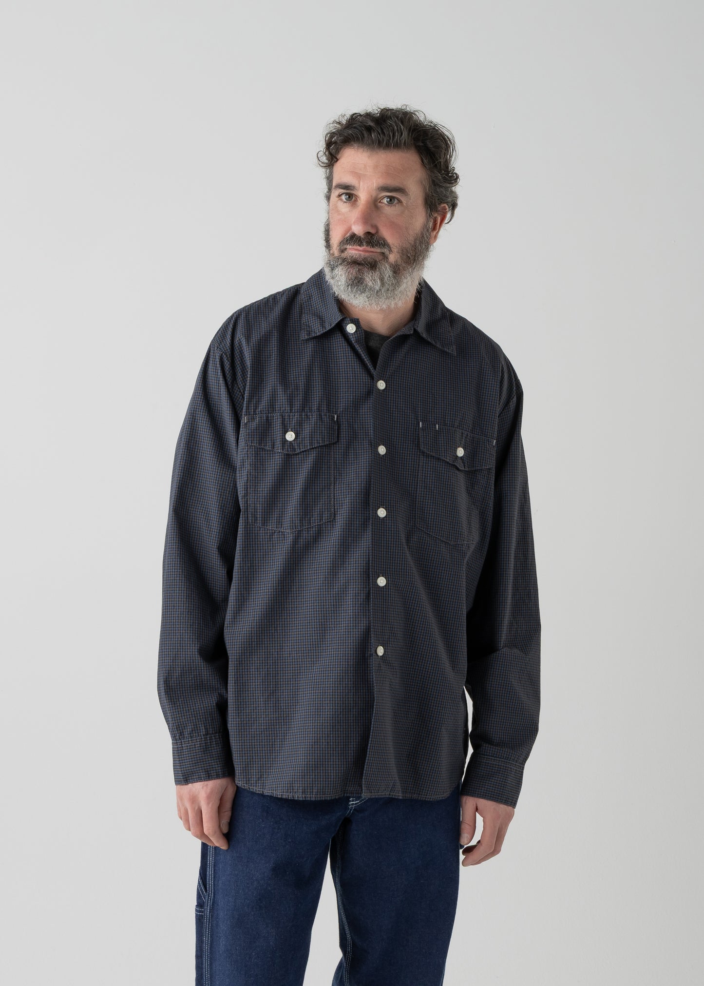 BROOKLYN work shirts  / T/C American plaid [NAVY]