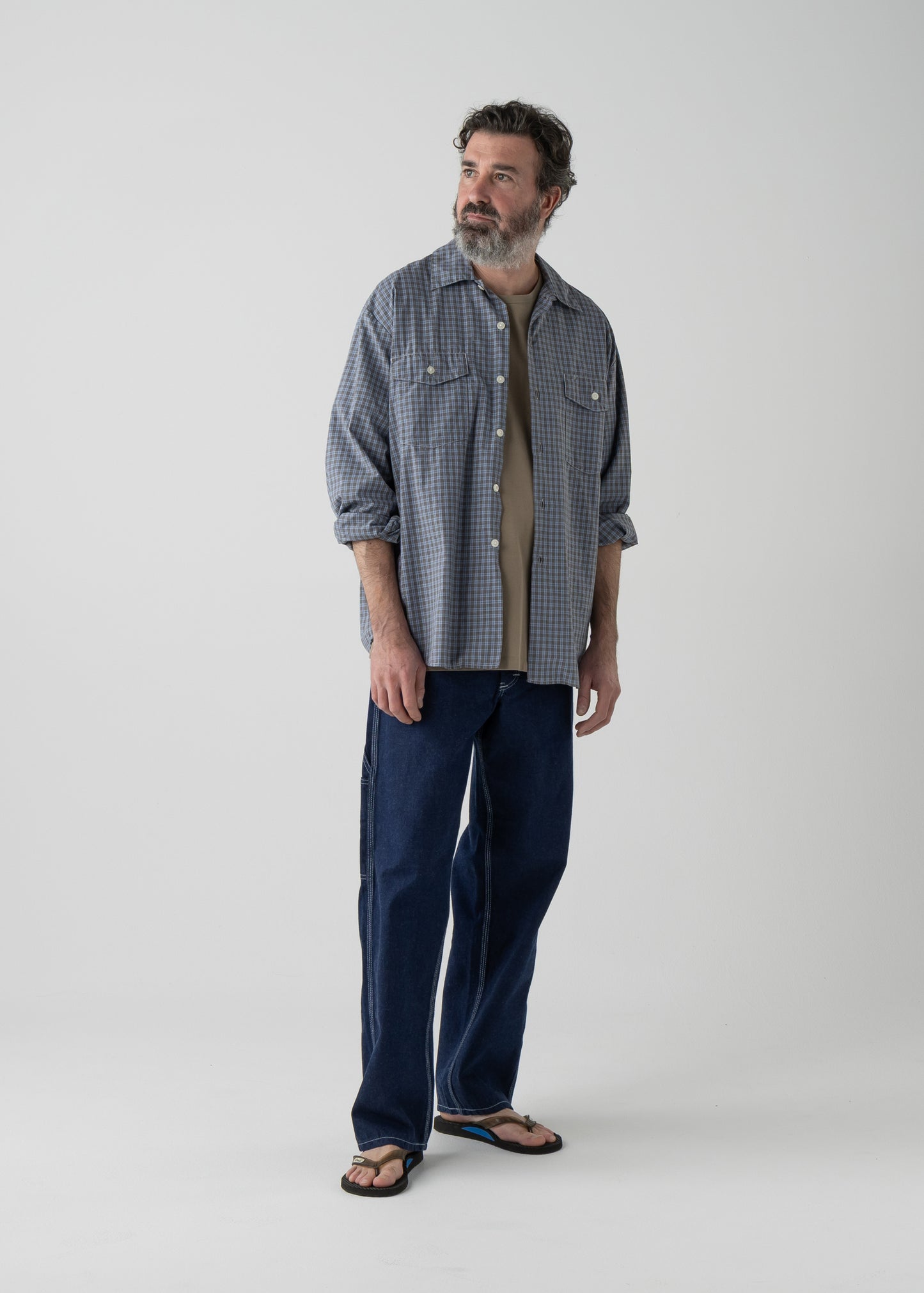 BROOKLYN work shirts  / T/C American plaid [BLUE]