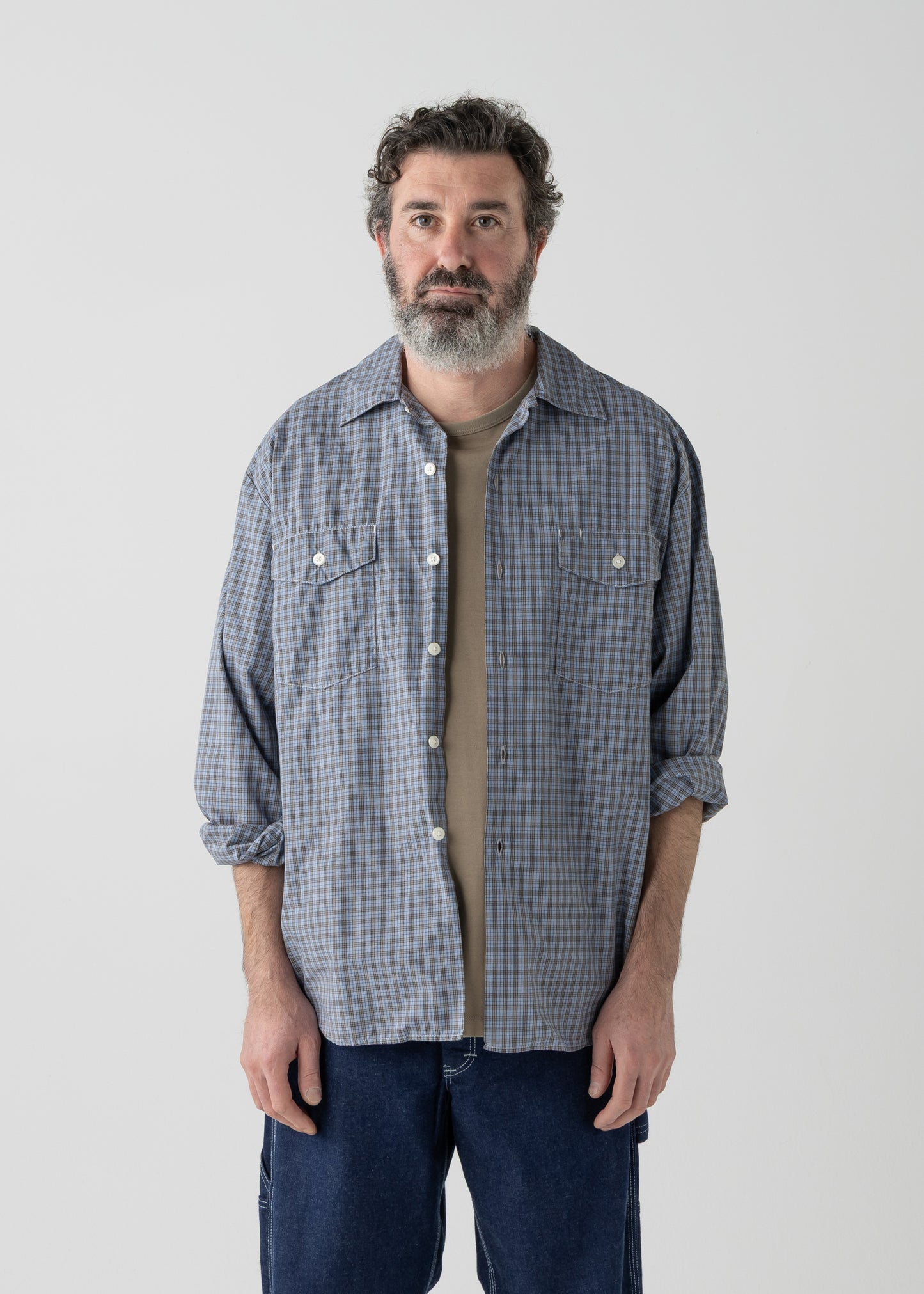 BROOKLYN work shirts  / T/C American plaid [BLUE]