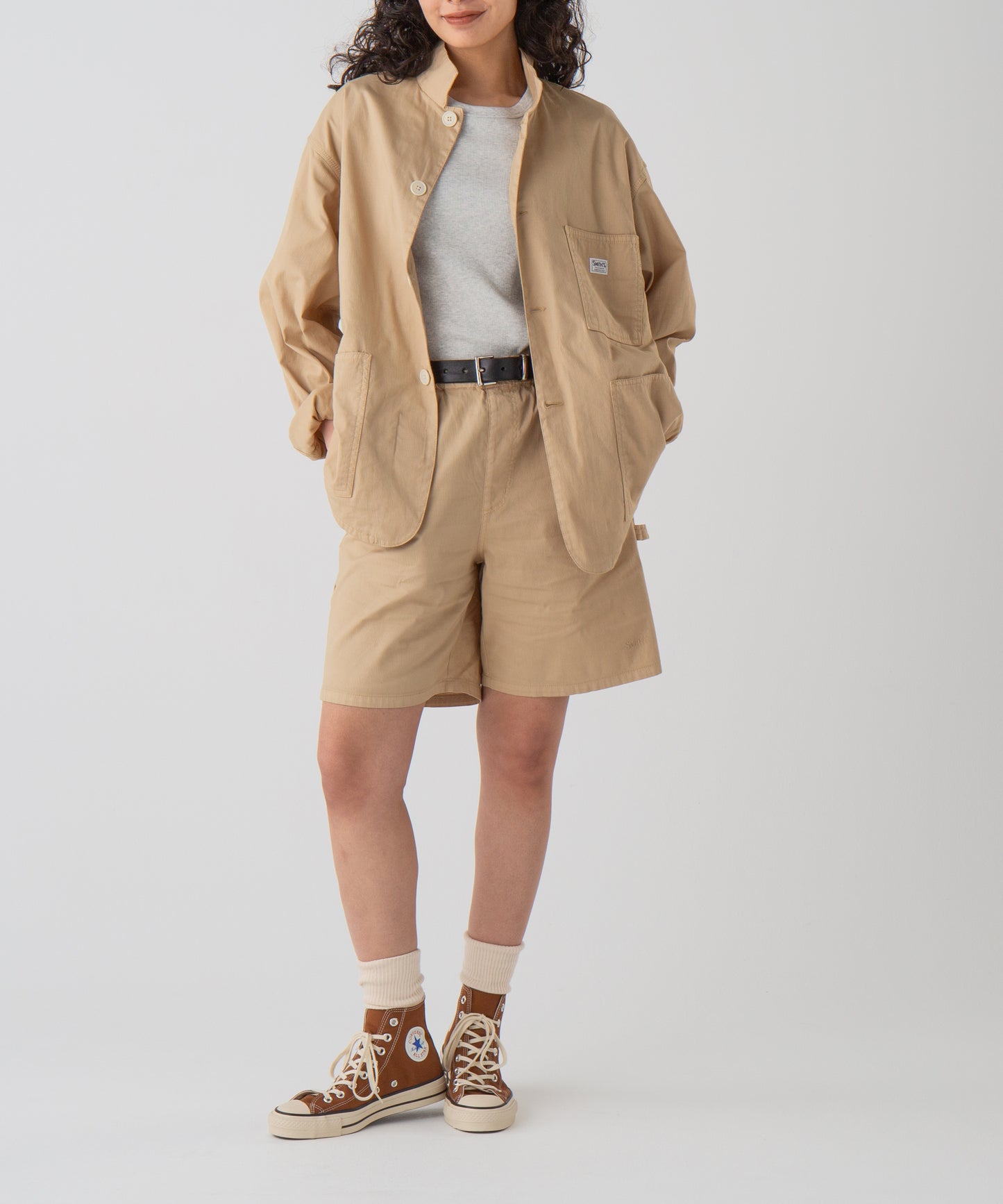 "LES HALLES" jacket / cotton cordlane  [BEIGE]