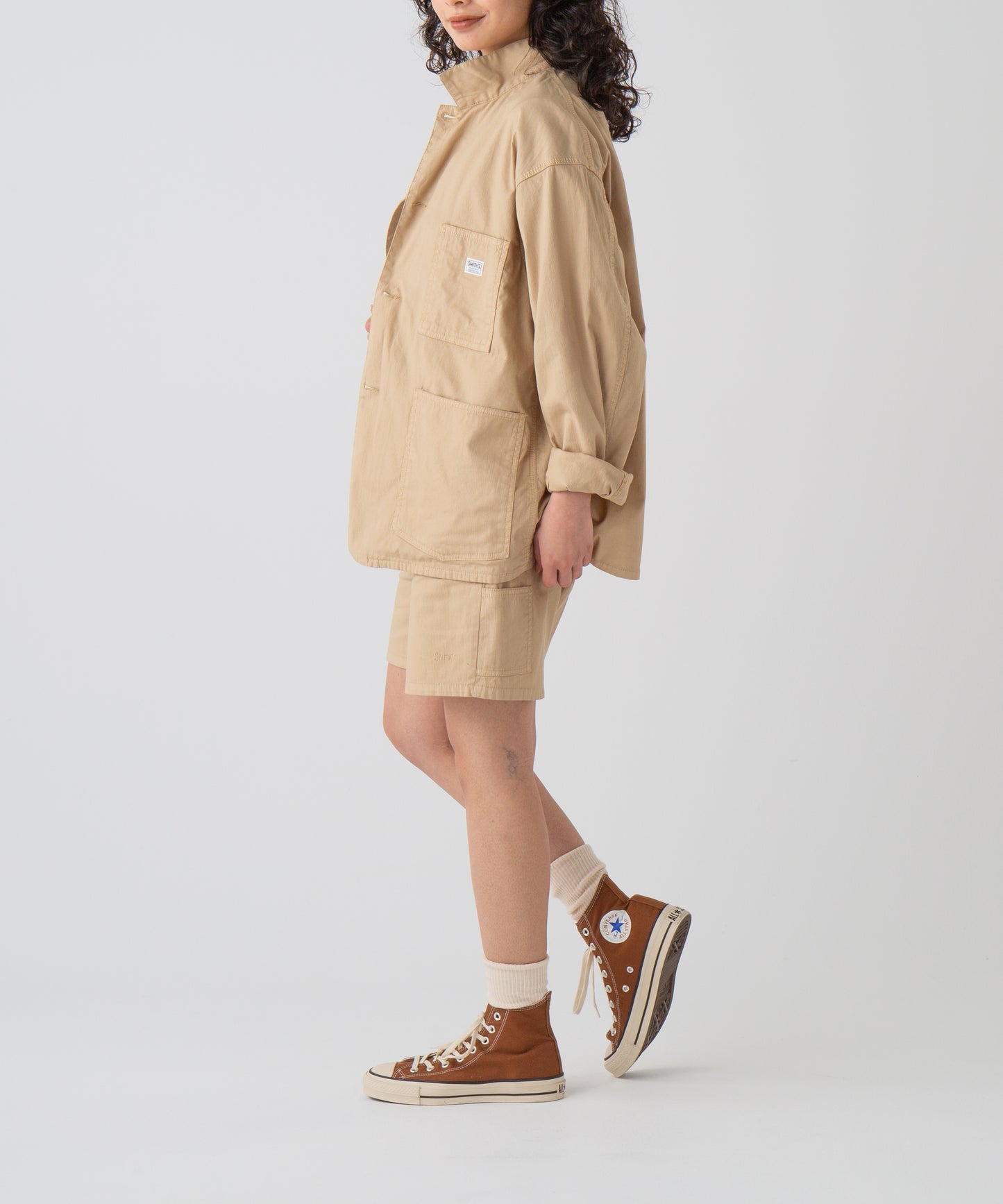 "LES HALLES" jacket / cotton cordlane  [BEIGE]