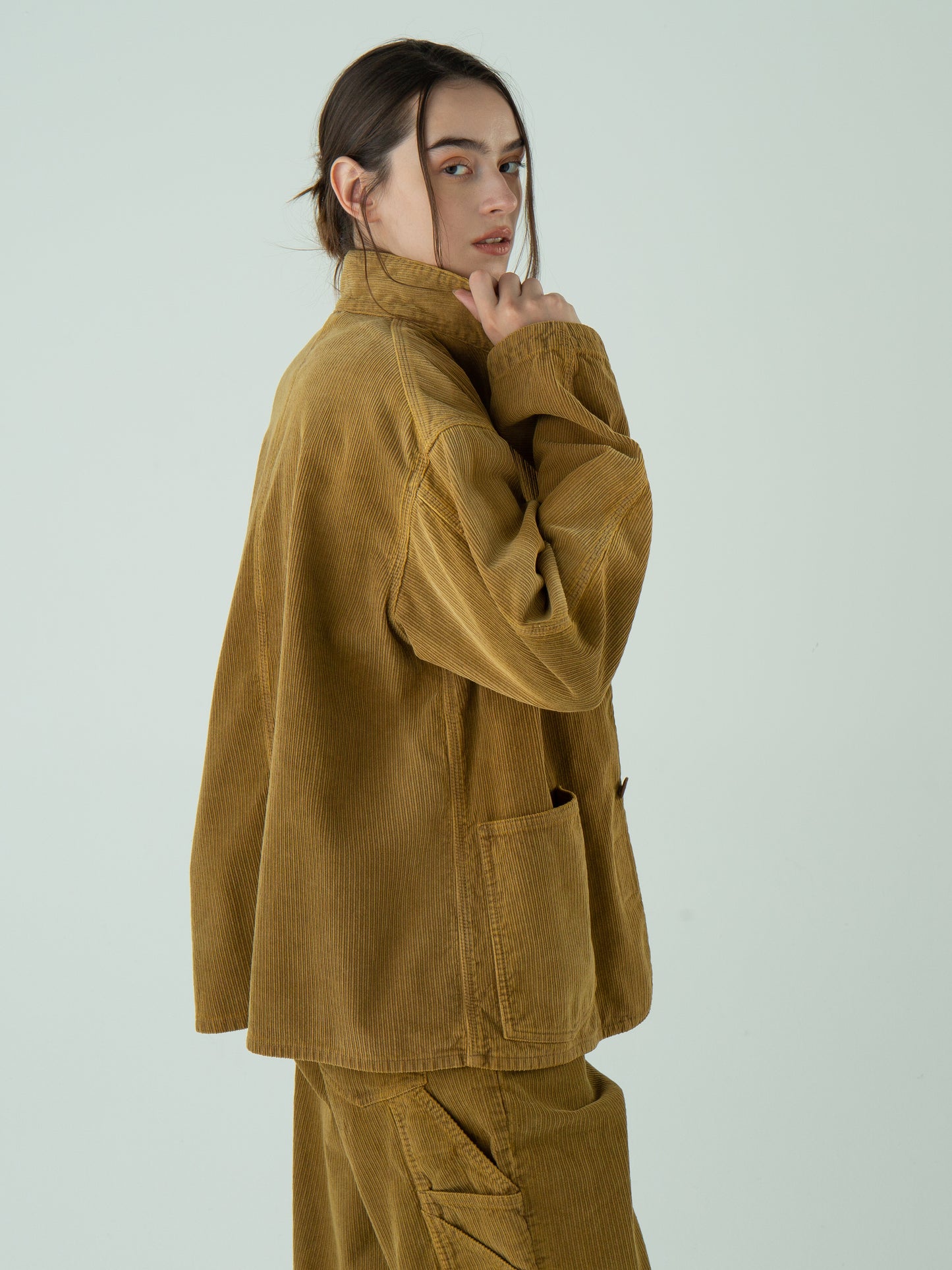 "LES HALLES" jacket /  uneven cord  [MOCHA]