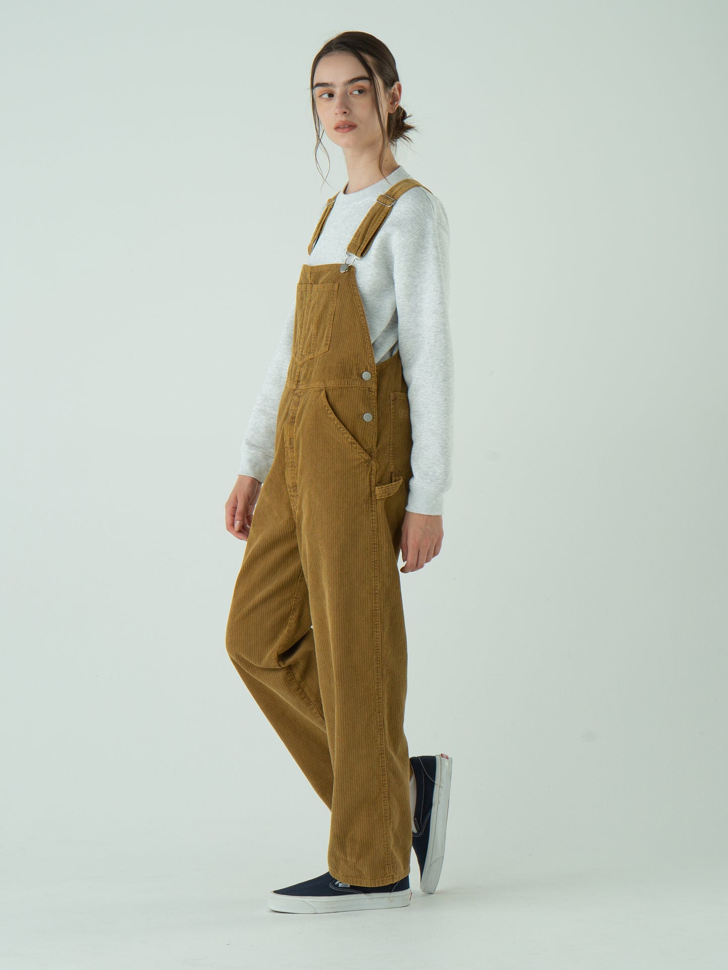 "LES HALLES" overall / uneven cord [MOCHA]