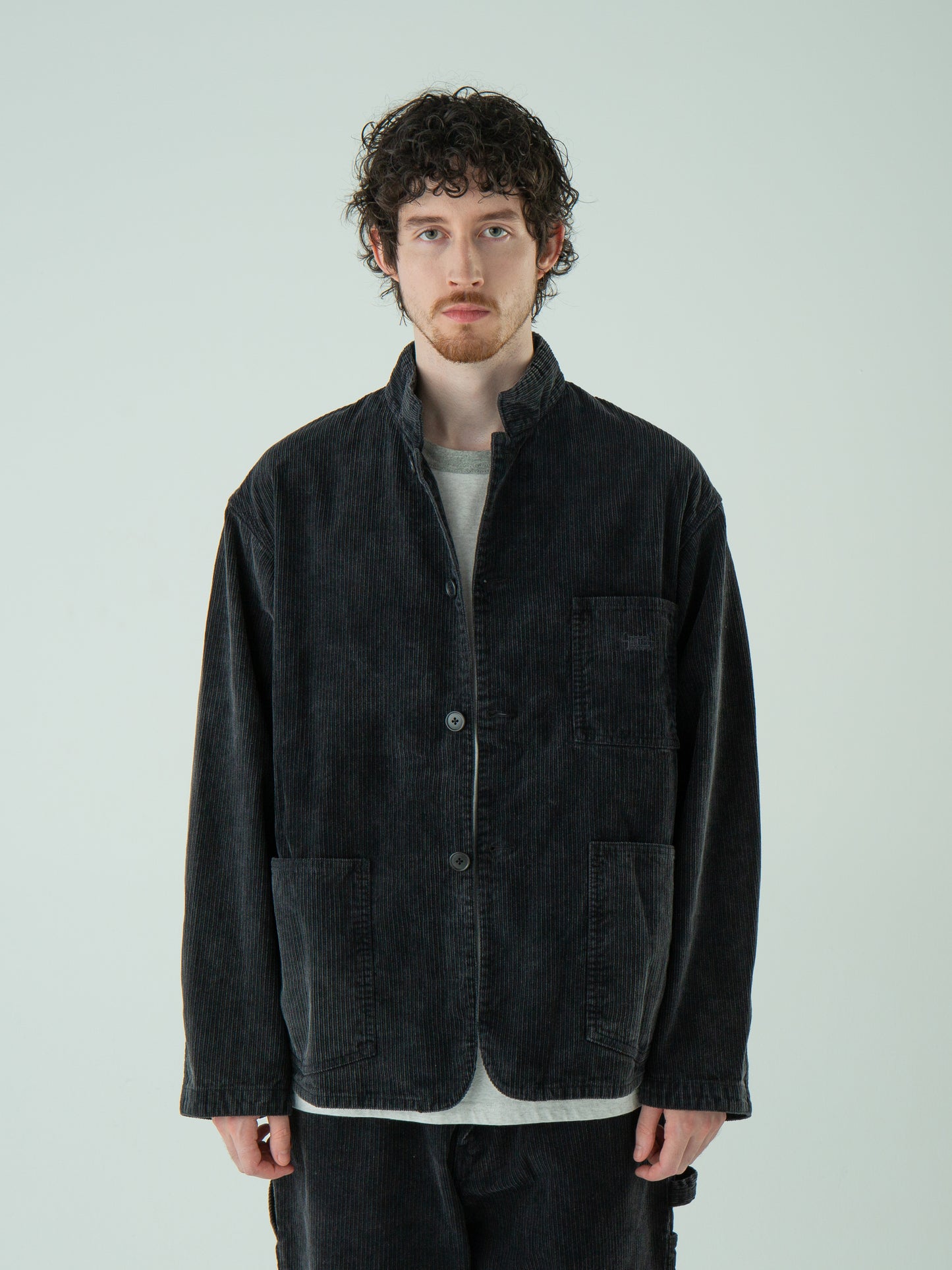 "LES HALLES" jacket / uneven cord  [NOIR]