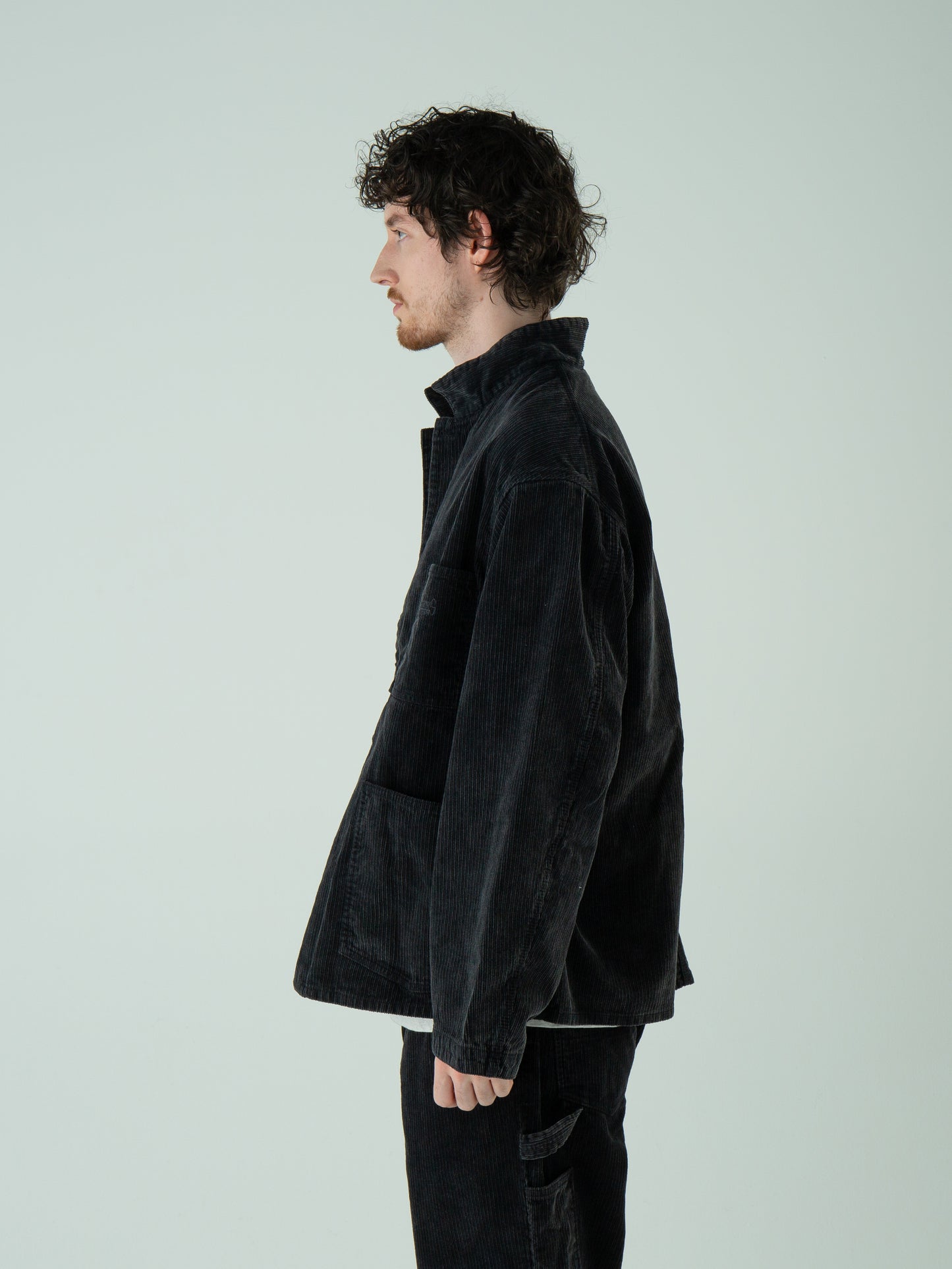 "LES HALLES" jacket / uneven cord  [NOIR]
