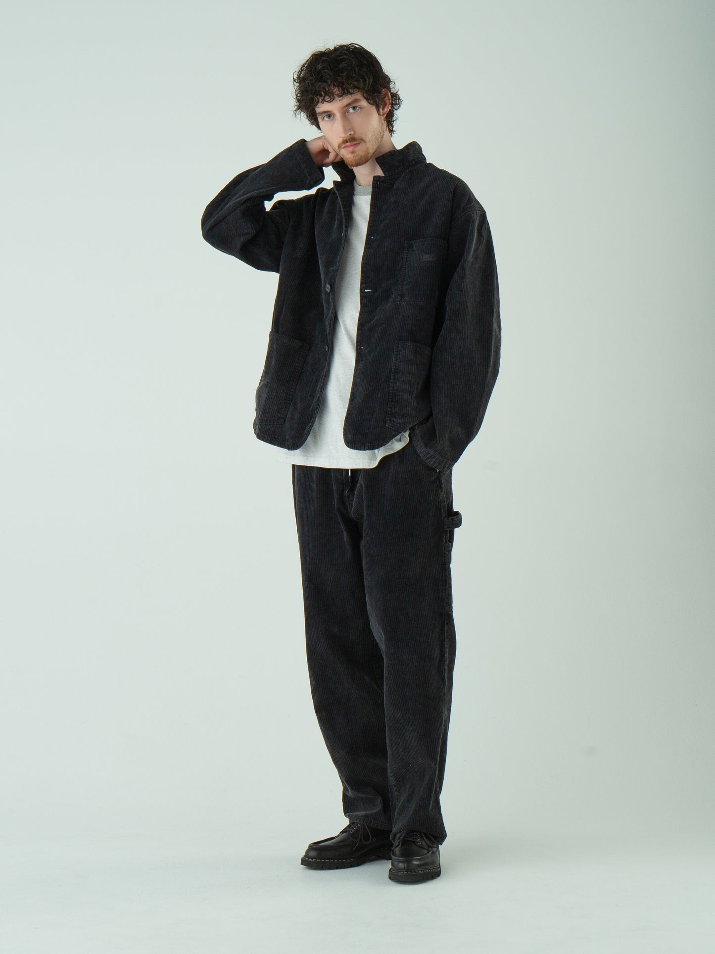 "LES HALLES" jacket / uneven cord  [NOIR]