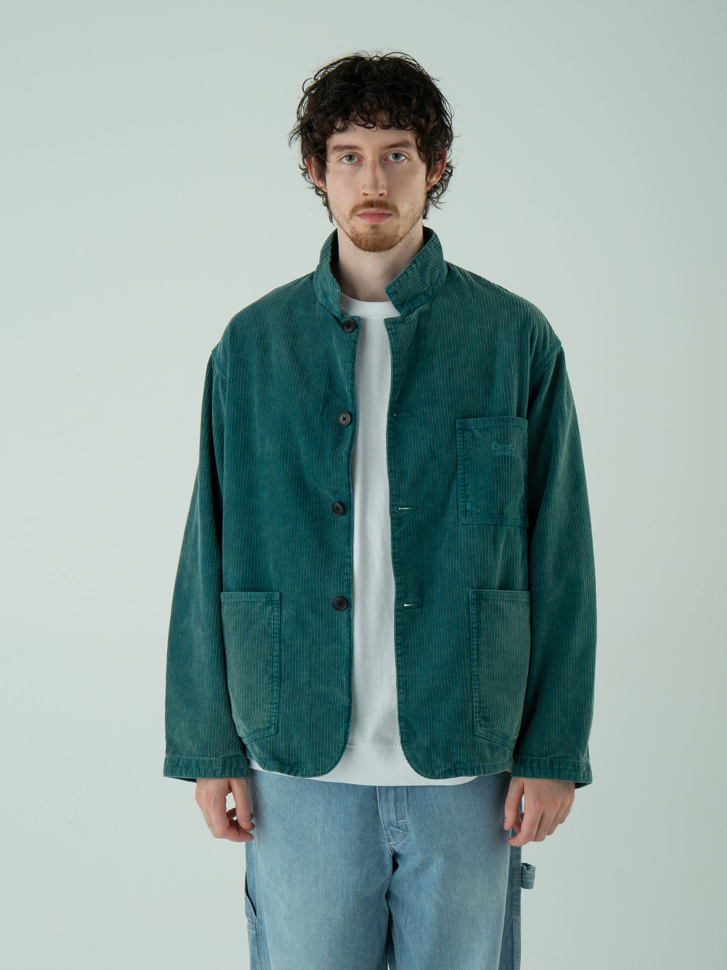 "LES HALLES" jacket /  uneven cord  [JADE]