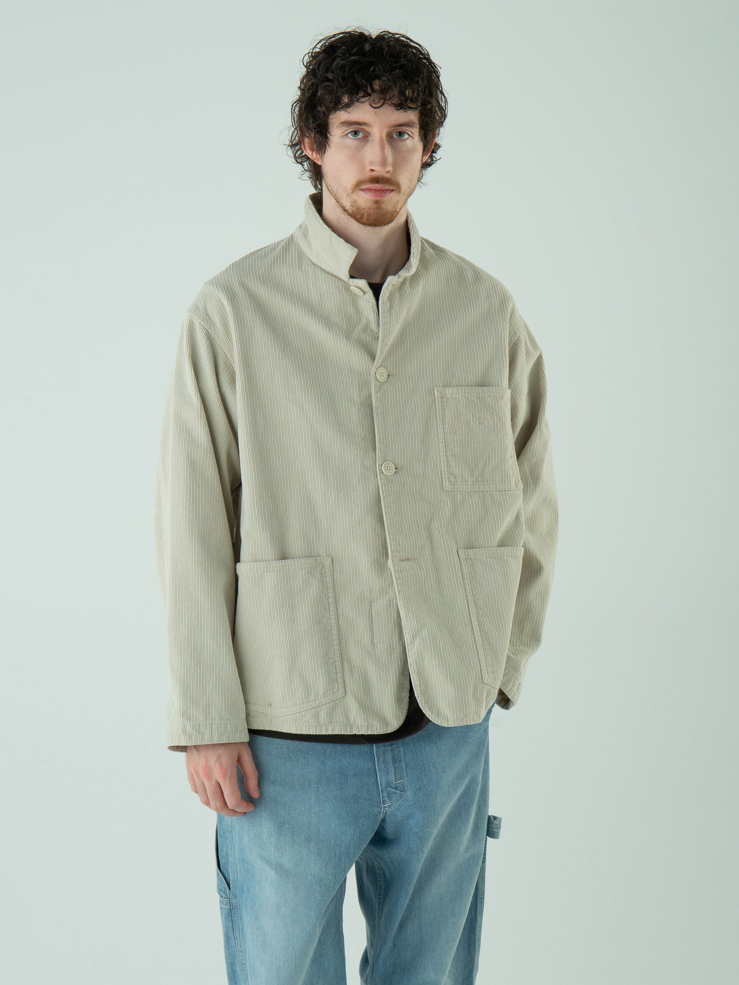 "LES HALLES" jacket /  uneven cord  [STONE]