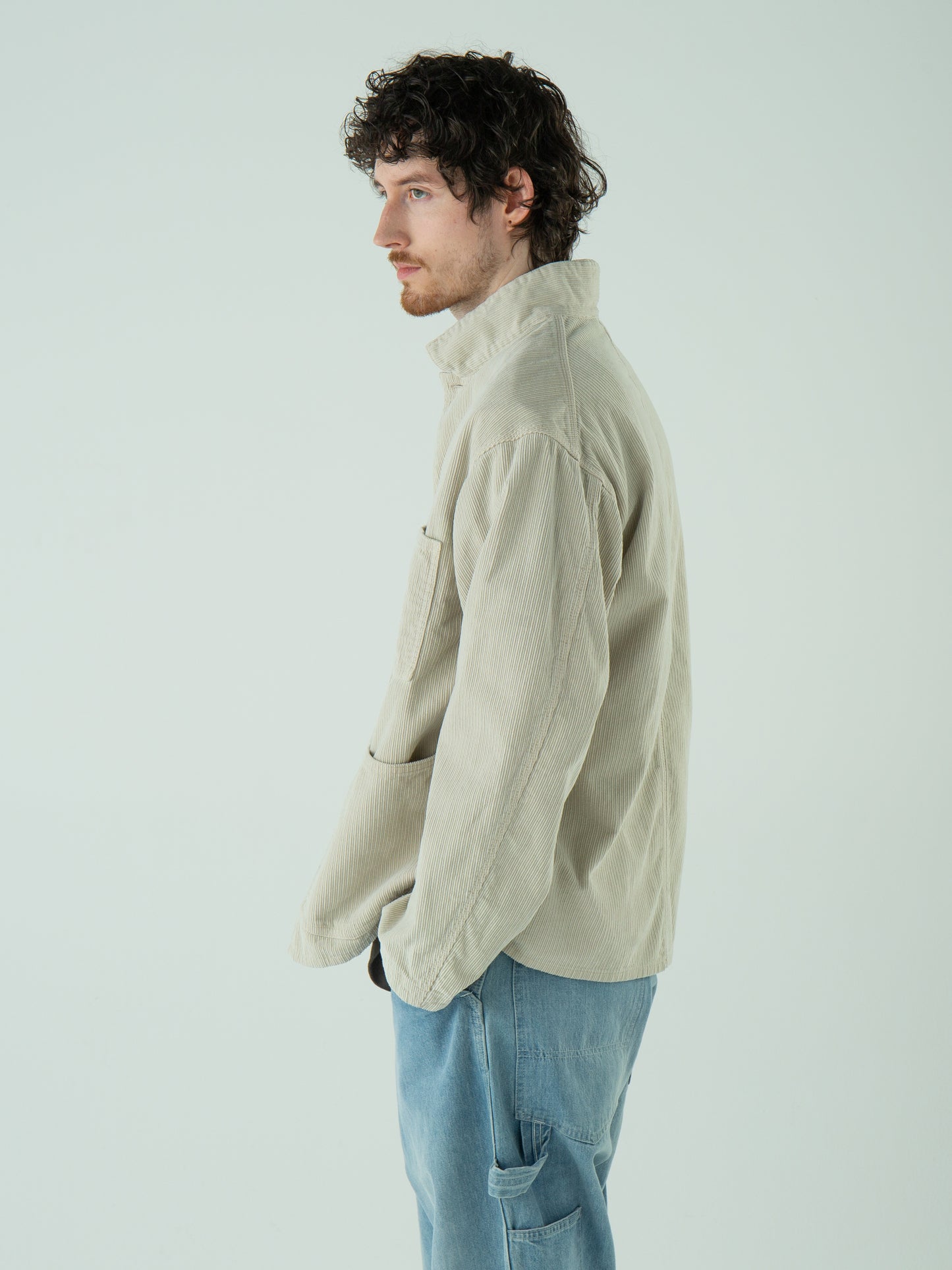 "LES HALLES" jacket /  uneven cord  [STONE]