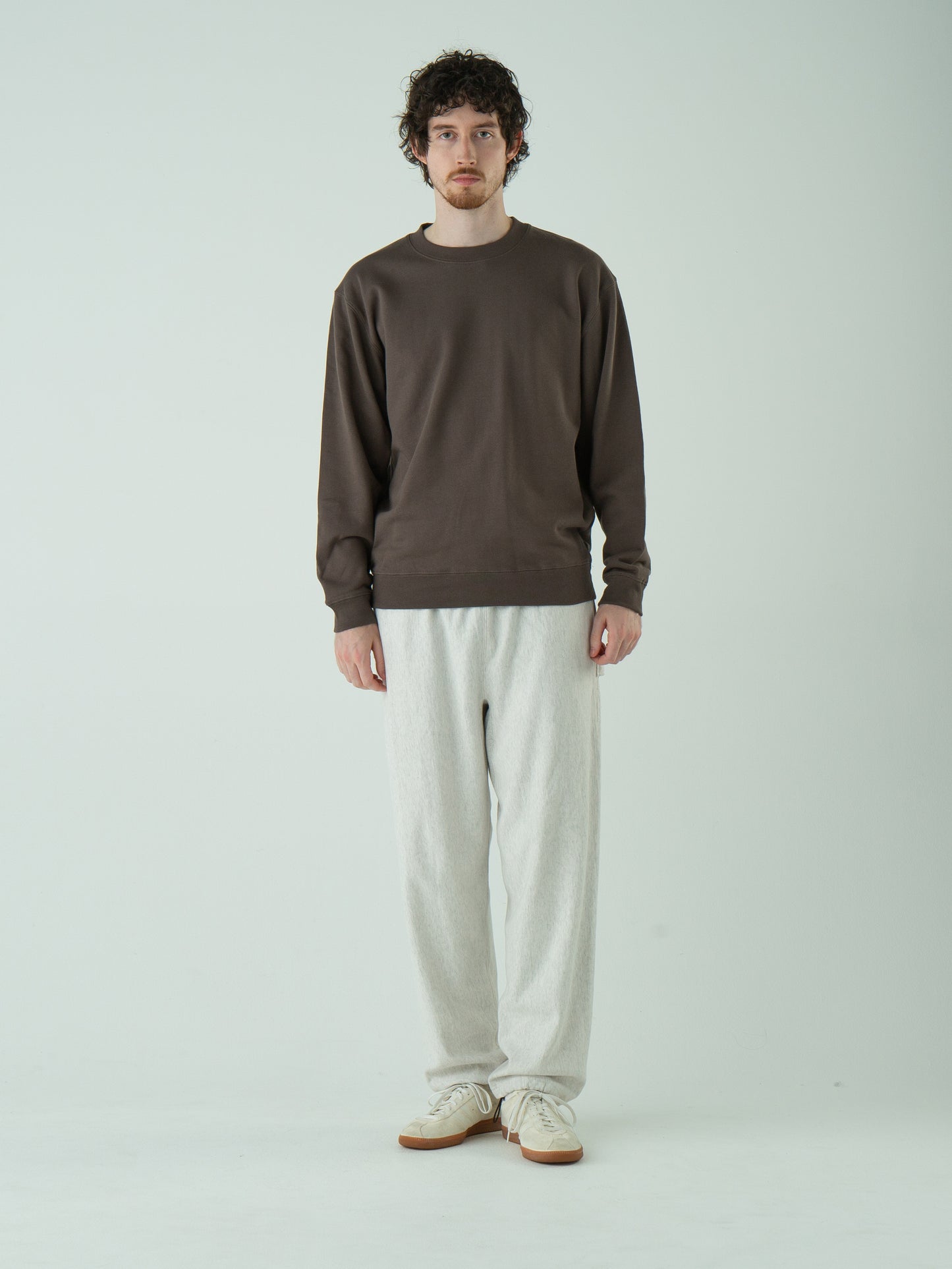 "LES HALLES" truck jersey pants / cotton vintage terry  [GREY HEATHER]