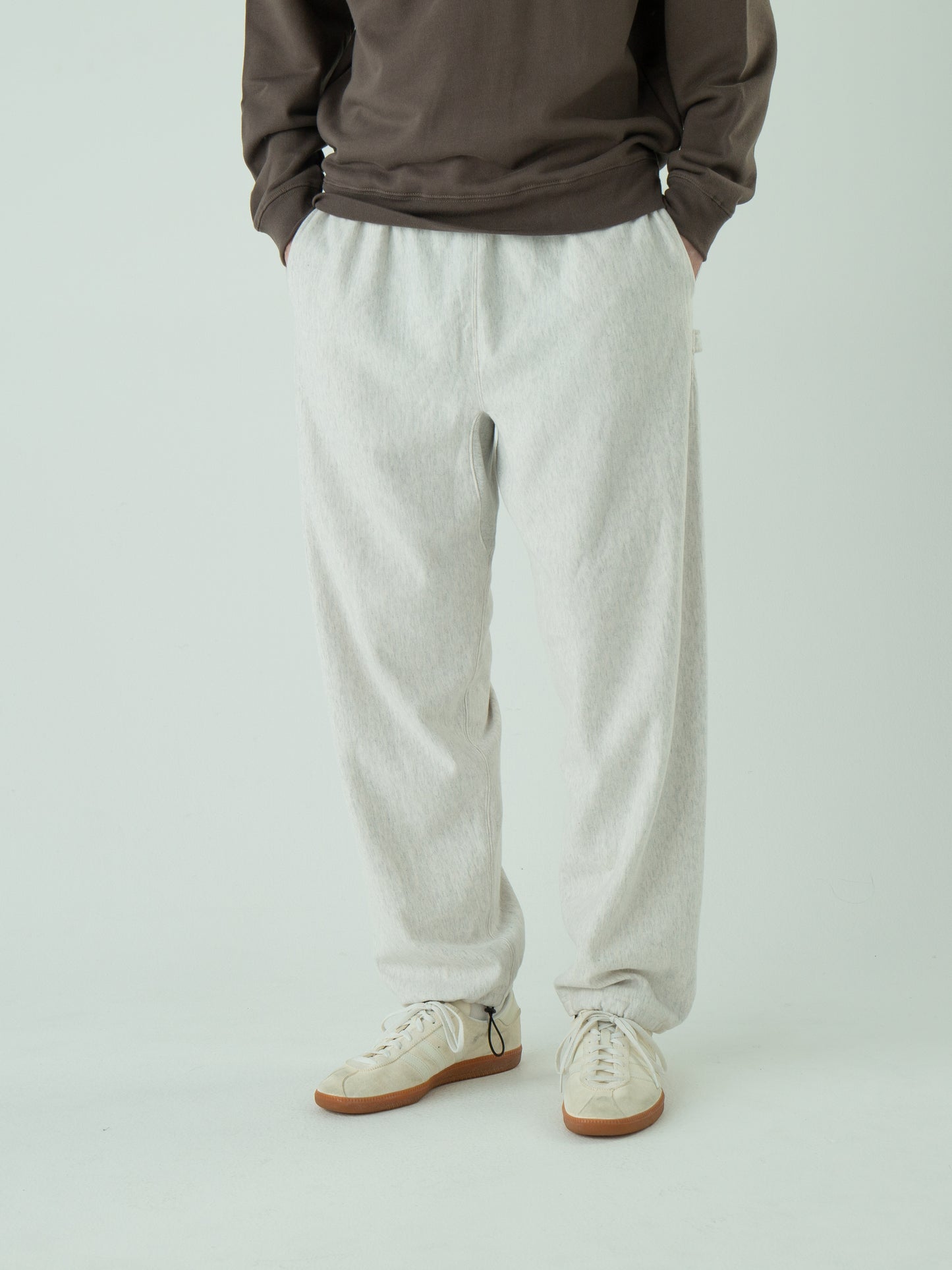 "LES HALLES" truck jersey pants / cotton vintage terry  [GREY HEATHER]