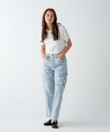 CHARIE PANTS THE ORIGINAL / VINTAGE WASH w PAINT / FADE HICKORY
