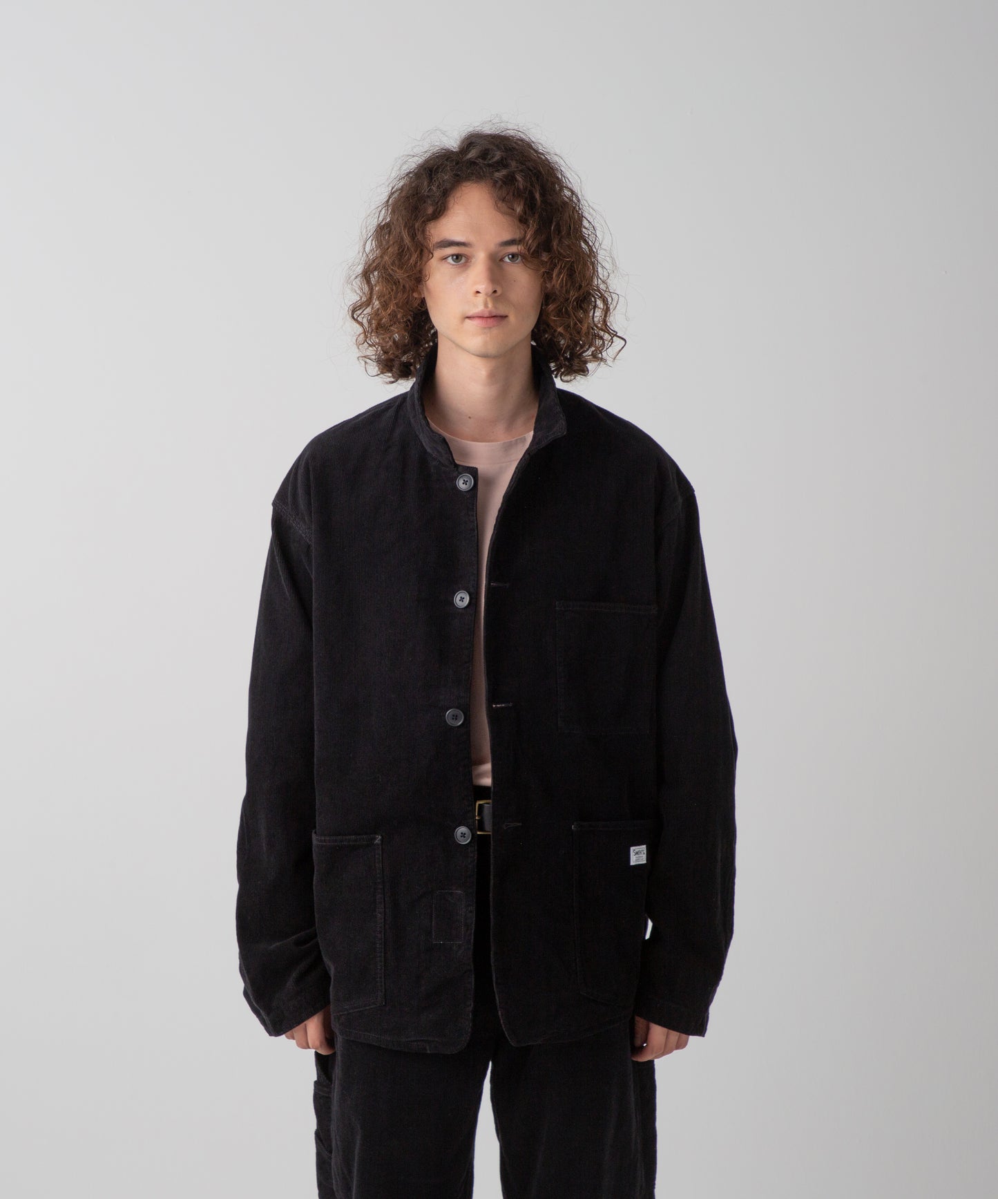 LES HALLES chore jacket / 14W corduroy  [noir]