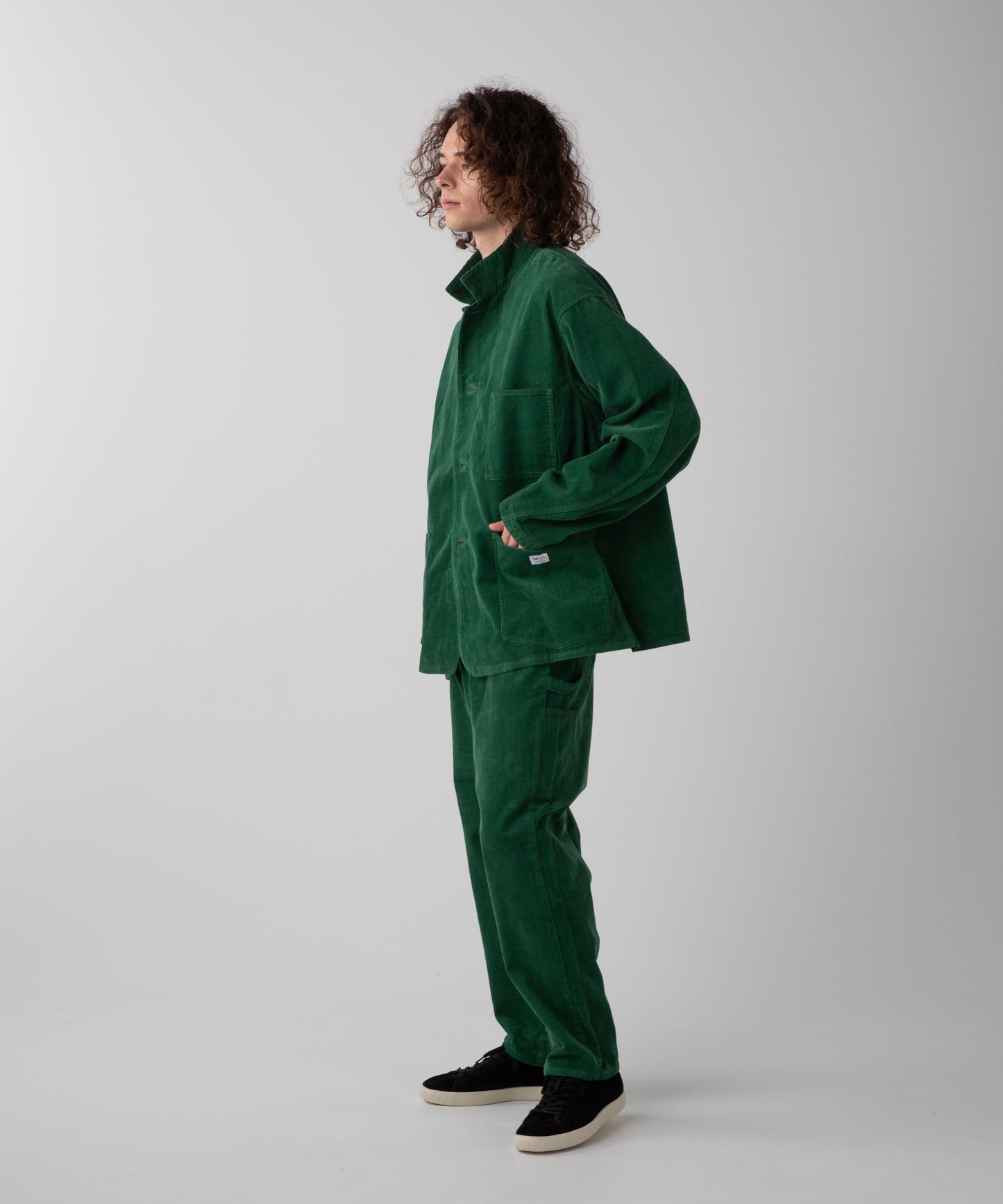 LES HALLES chore jacket / 14W corduroy  [green]