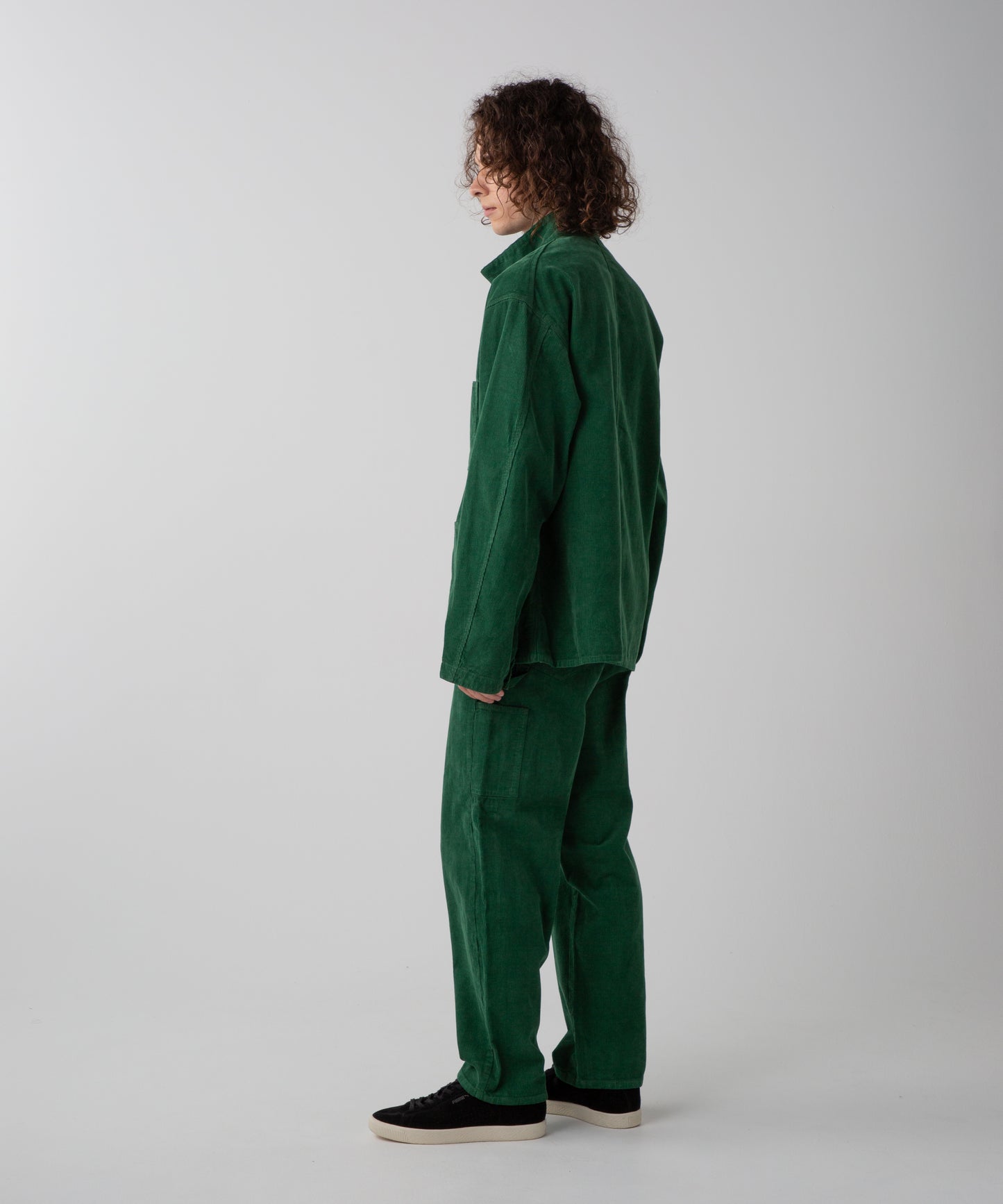 LES HALLES chore jacket / 14W corduroy  [green]