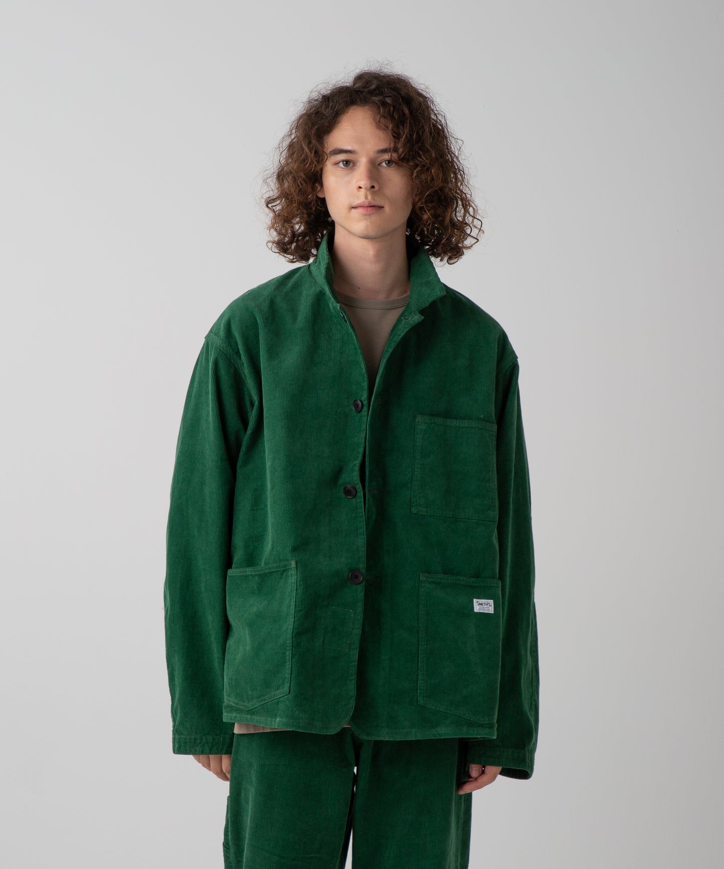 LES HALLES chore jacket / 14W corduroy  [green]