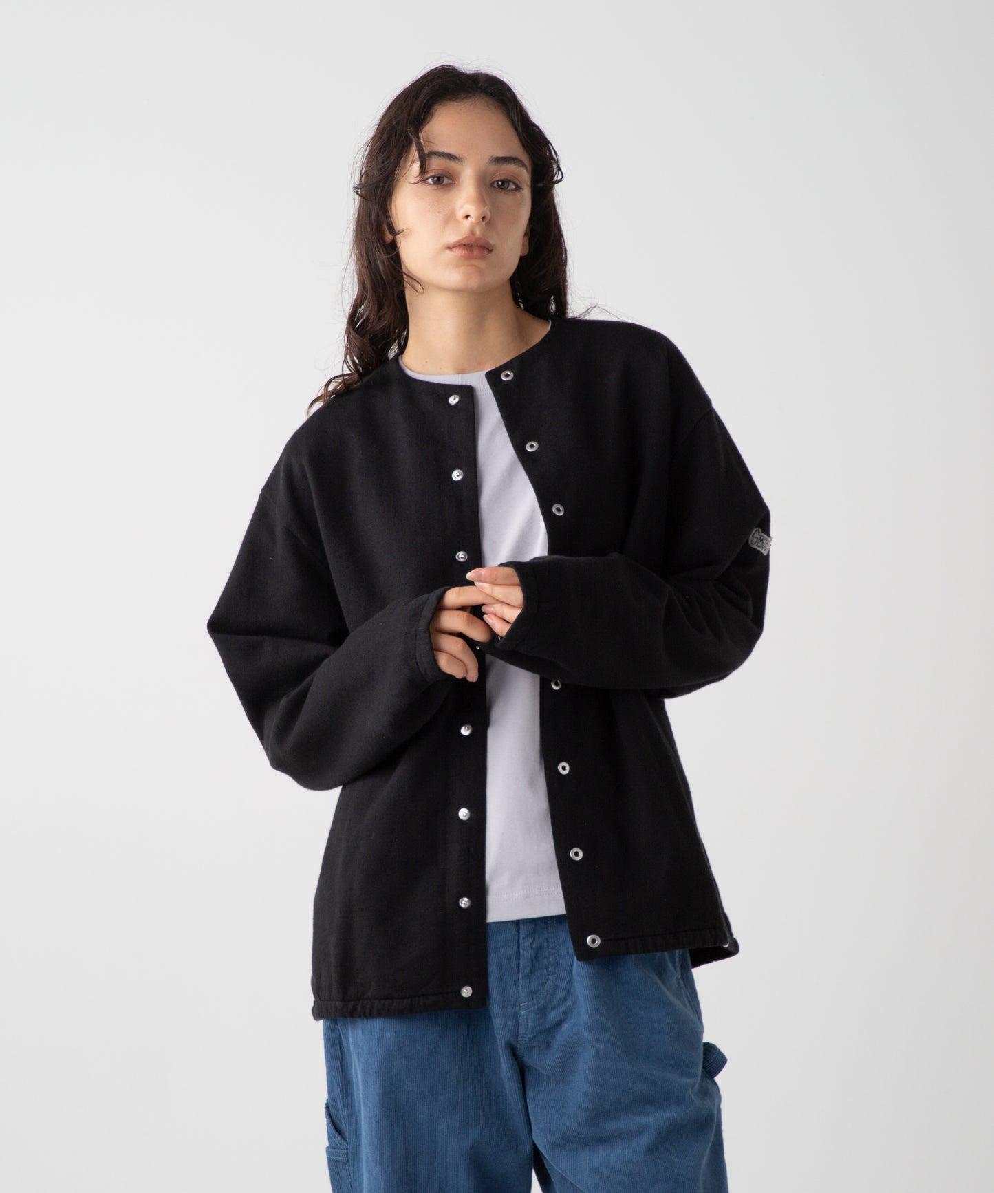 LES HALLES snap cardigan  [noir]