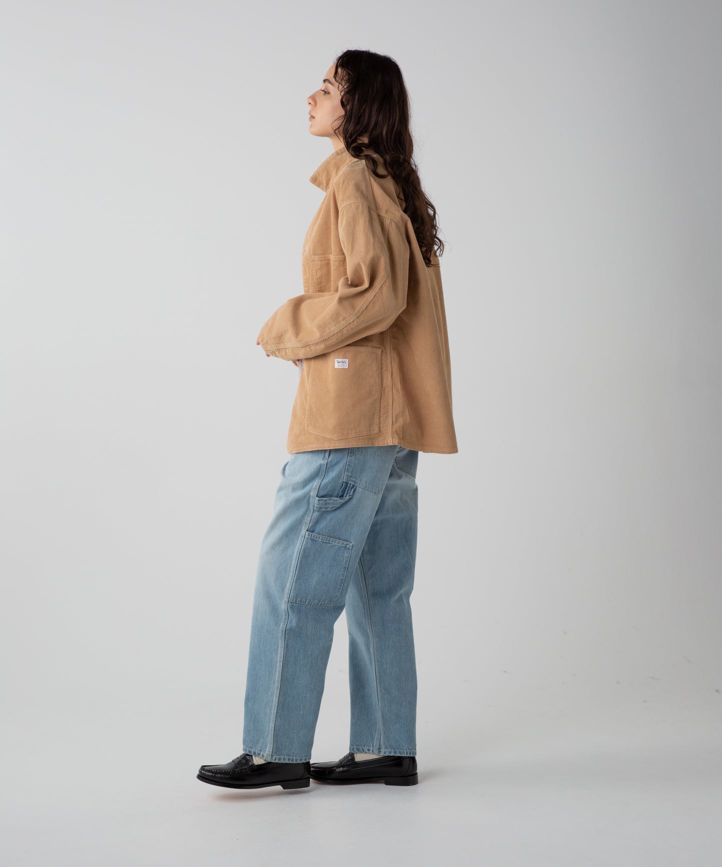 LES HALLES chore jacket / 14W corduroy  [beige]