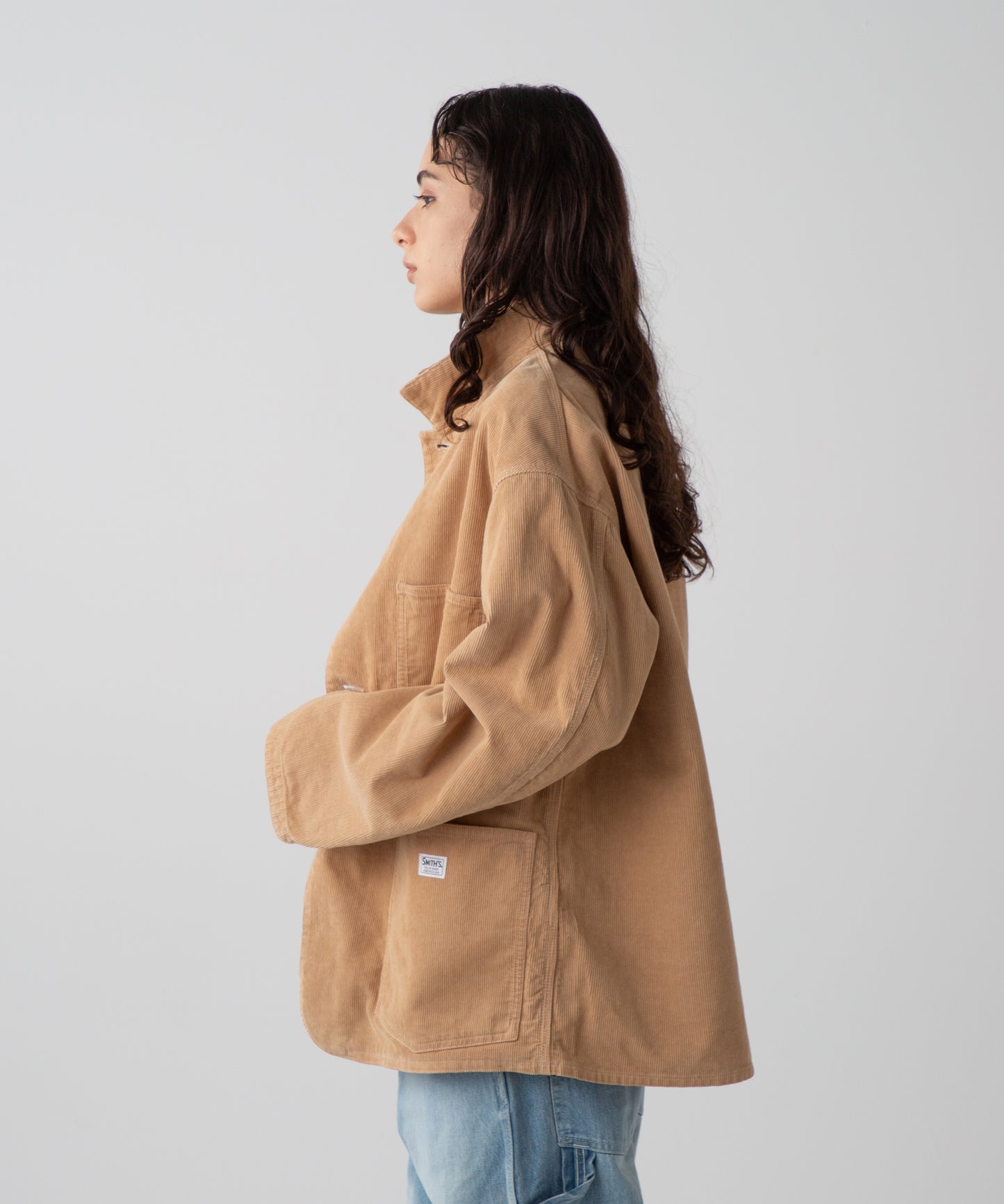 LES HALLES chore jacket / 14W corduroy  [beige]