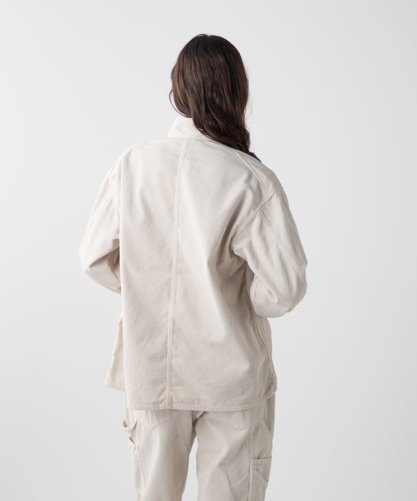 LES HALLES chore jacket / 14W corduroy  [stone]