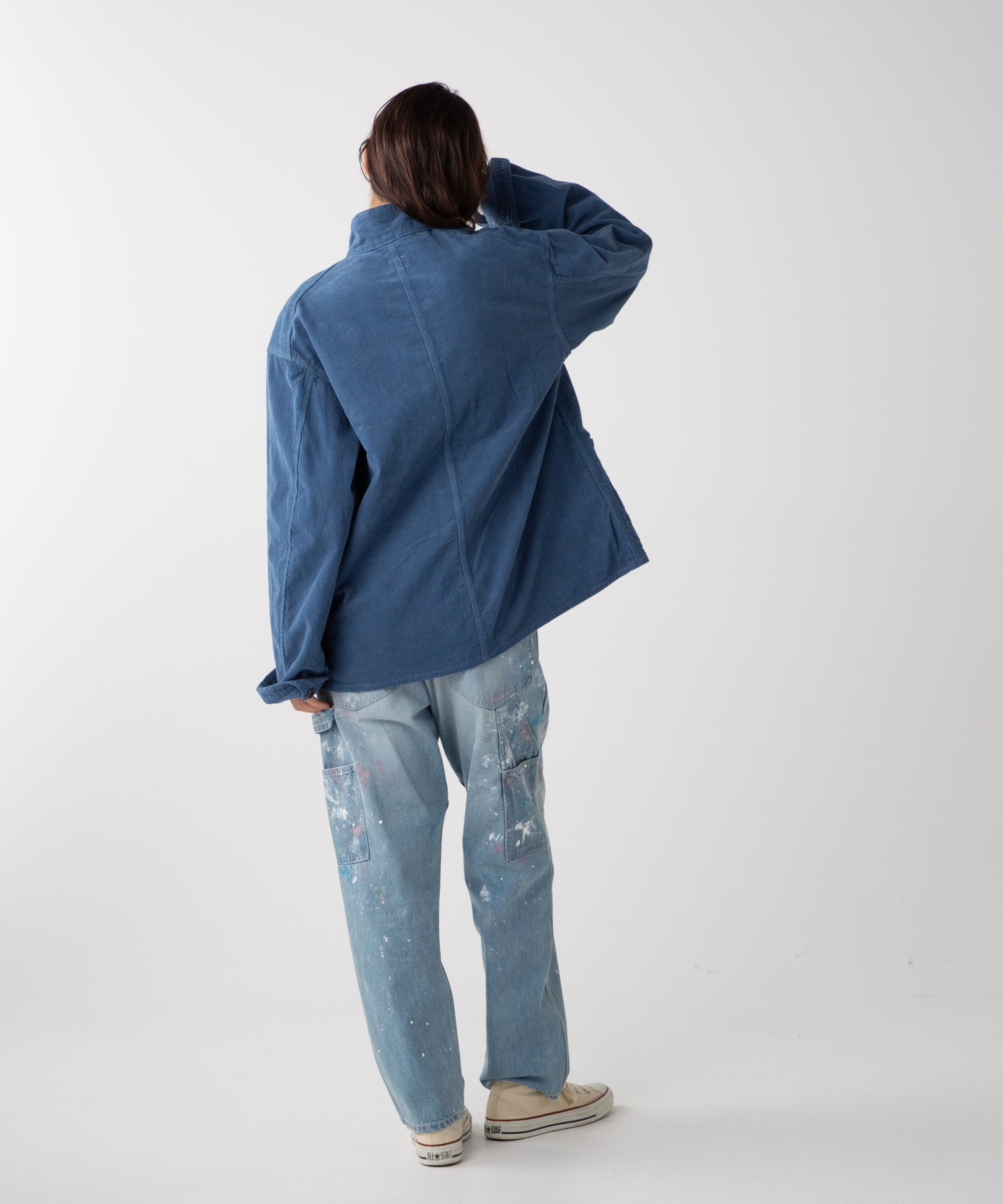 LES HALLES chore jacket / 14W corduroy  [bleu]