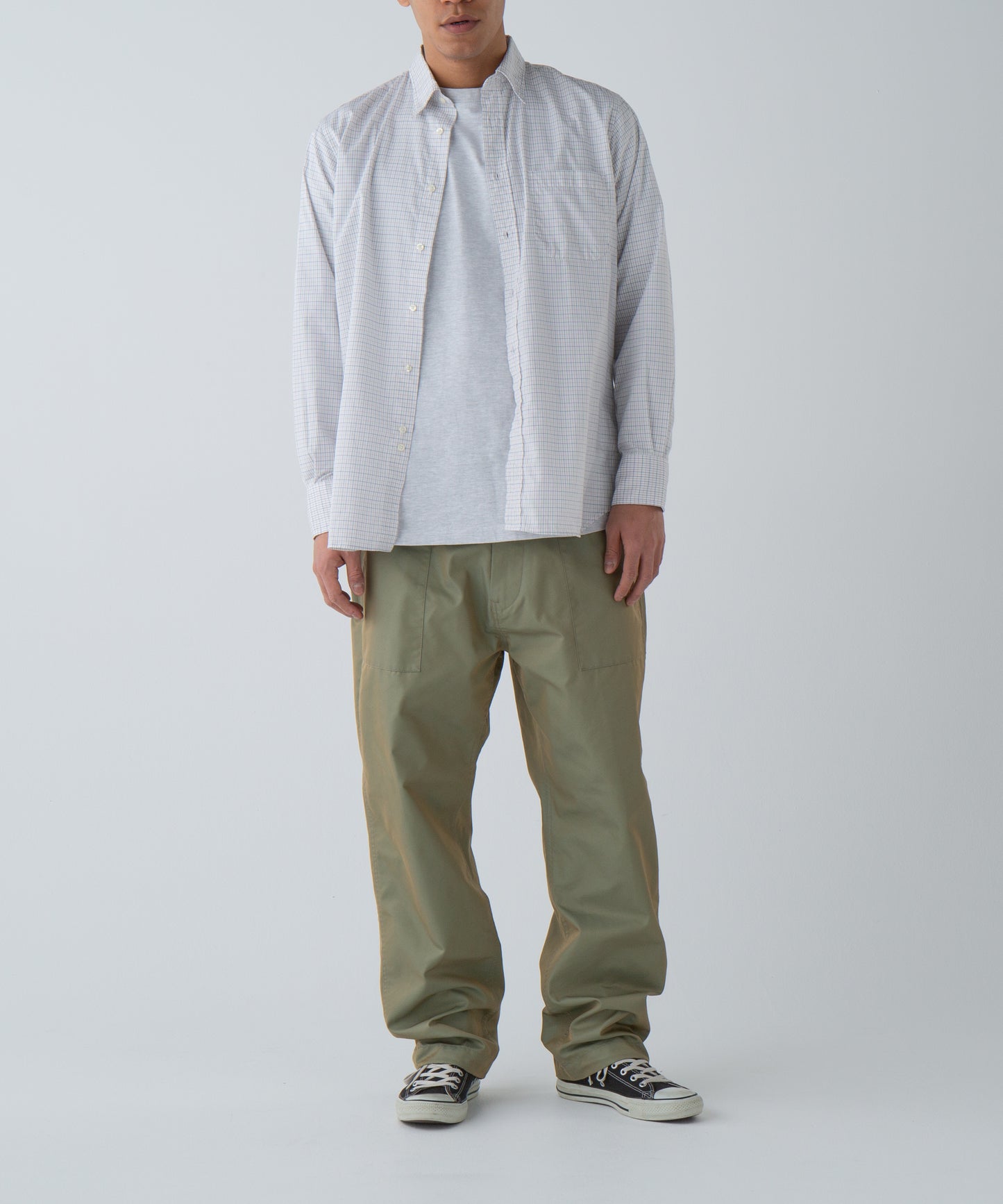 "PORTBELLO" UK baker / irridescent T/C twill [SAGE]