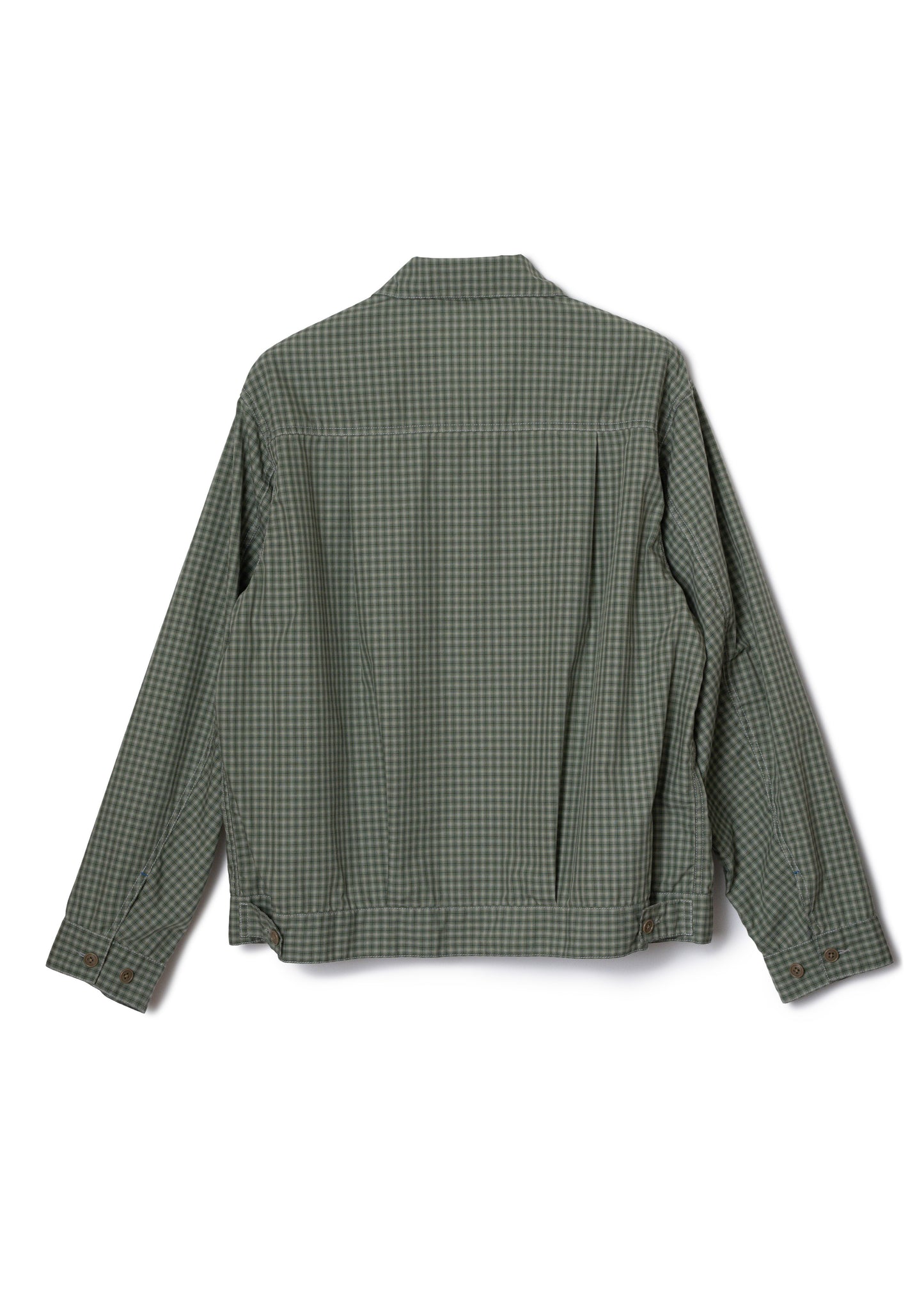 BROOKLYN trucker shirt jac / T/C American plaid [OLIVE]