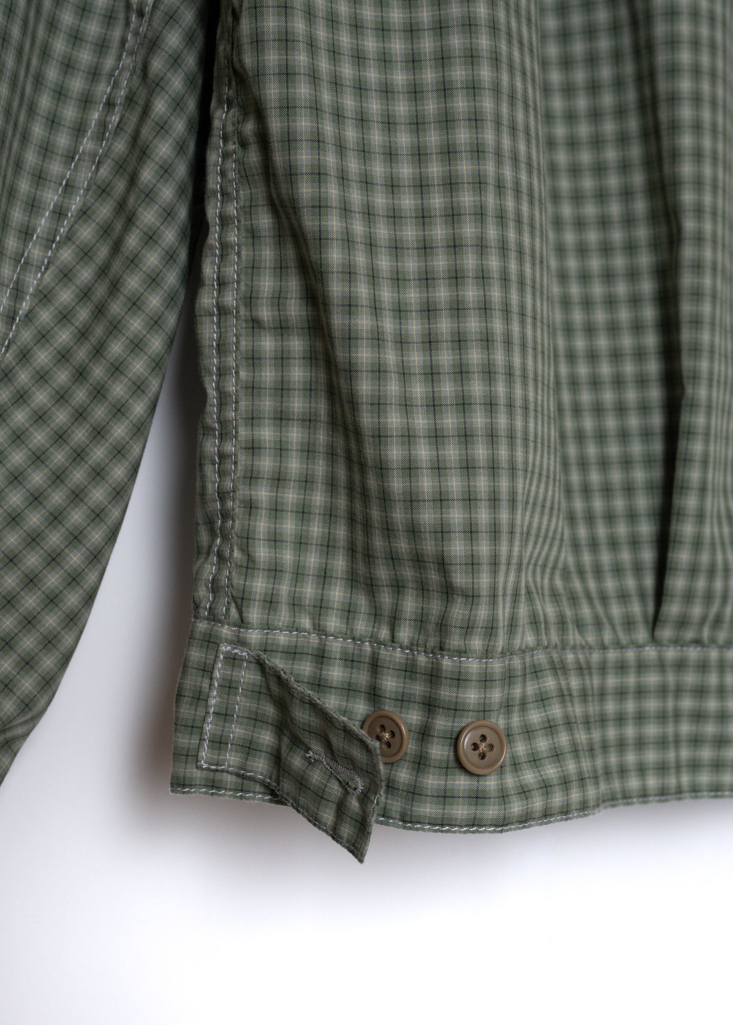 BROOKLYN trucker shirt jac / T/C American plaid [OLIVE]