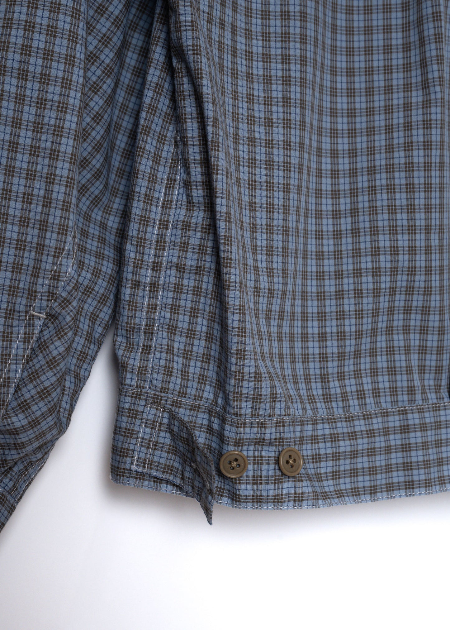 BROOKLYN trucker shirt jac / T/C American plaid [BLUE]