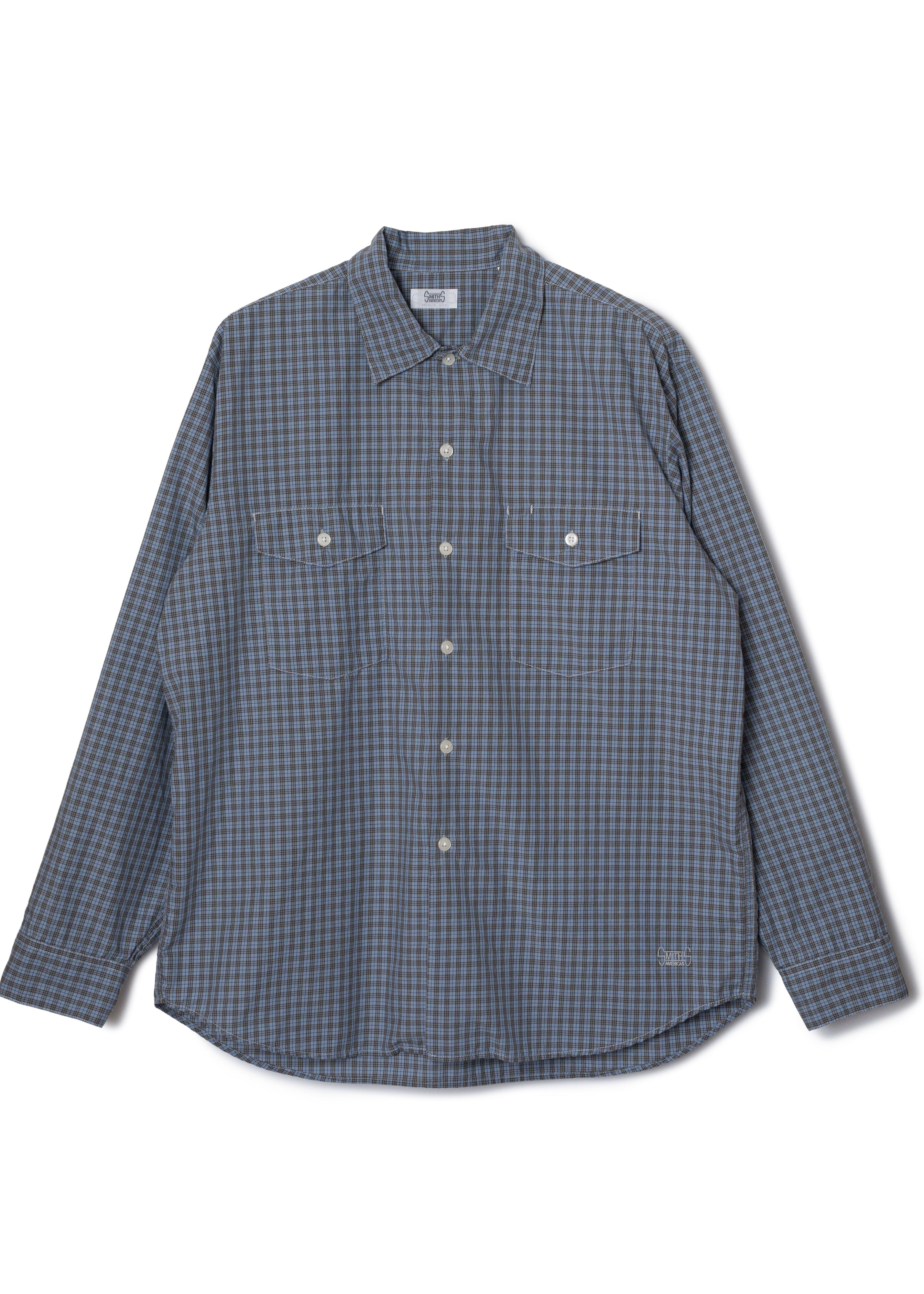 BROOKLYN work shirts / T/C American plaid [BLUE] – ER smith's american
