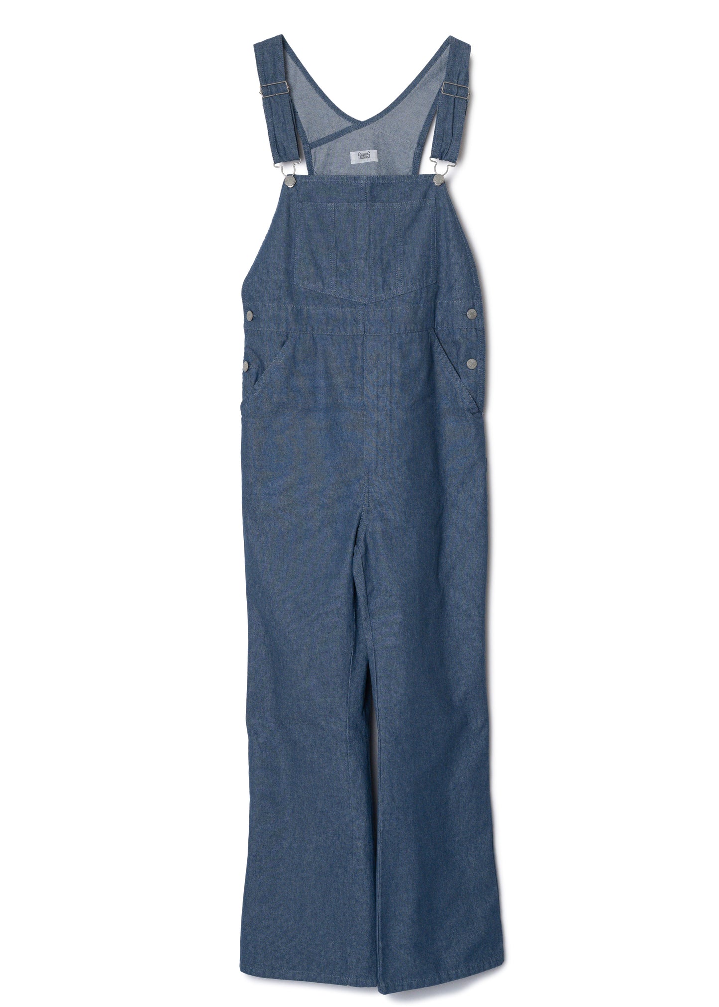"LES HALLES" flare overall / 10 oz color denim [BLUE DENIM]