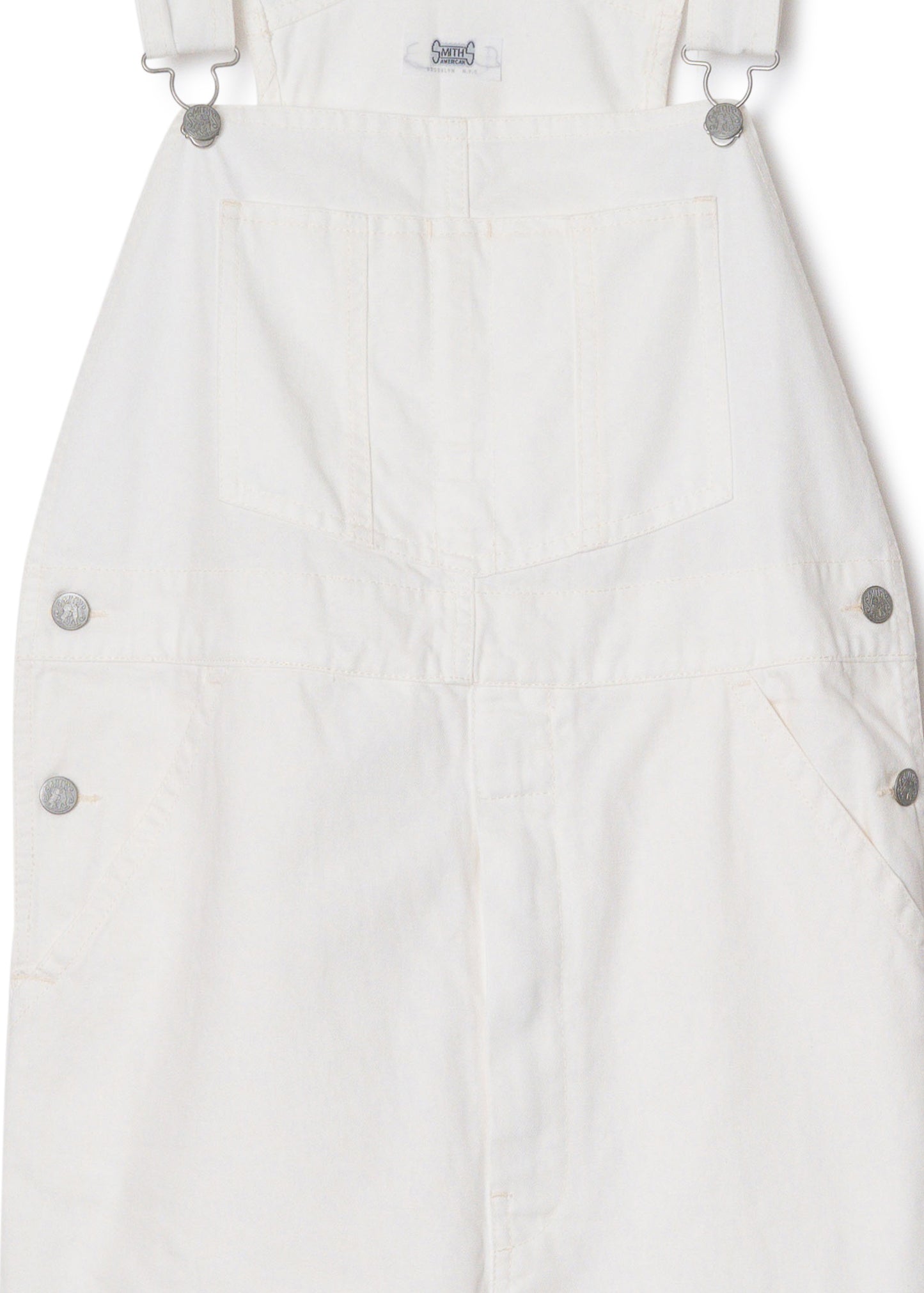"LES HALLES" flare overall / 10 oz color denim [WHITE DENIM]