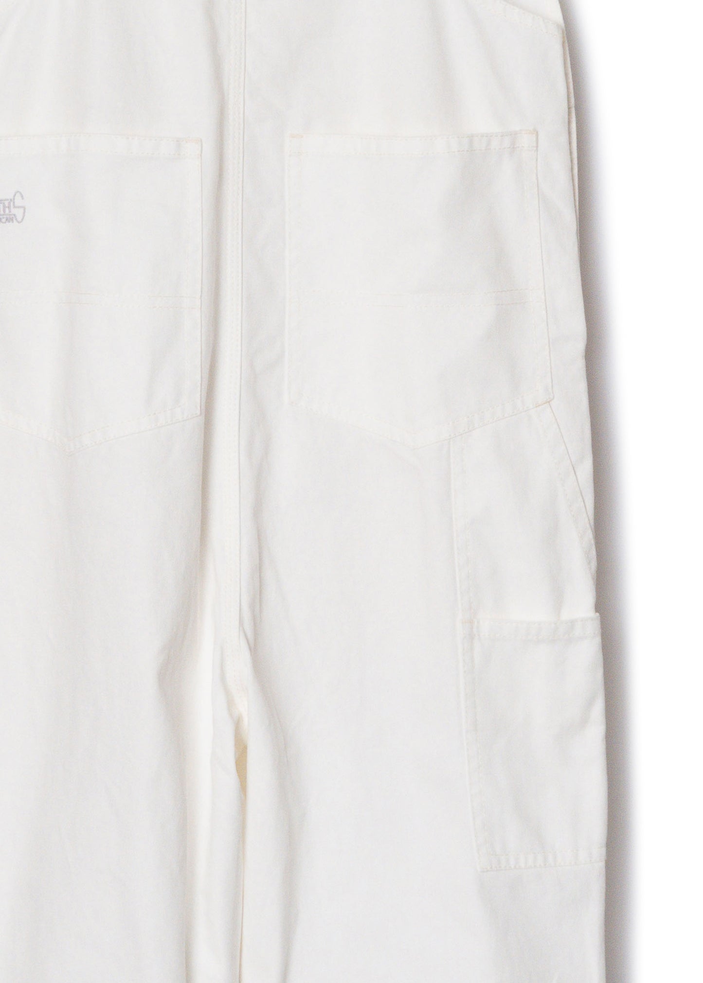 "LES HALLES" flare overall / 10 oz color denim [WHITE DENIM]