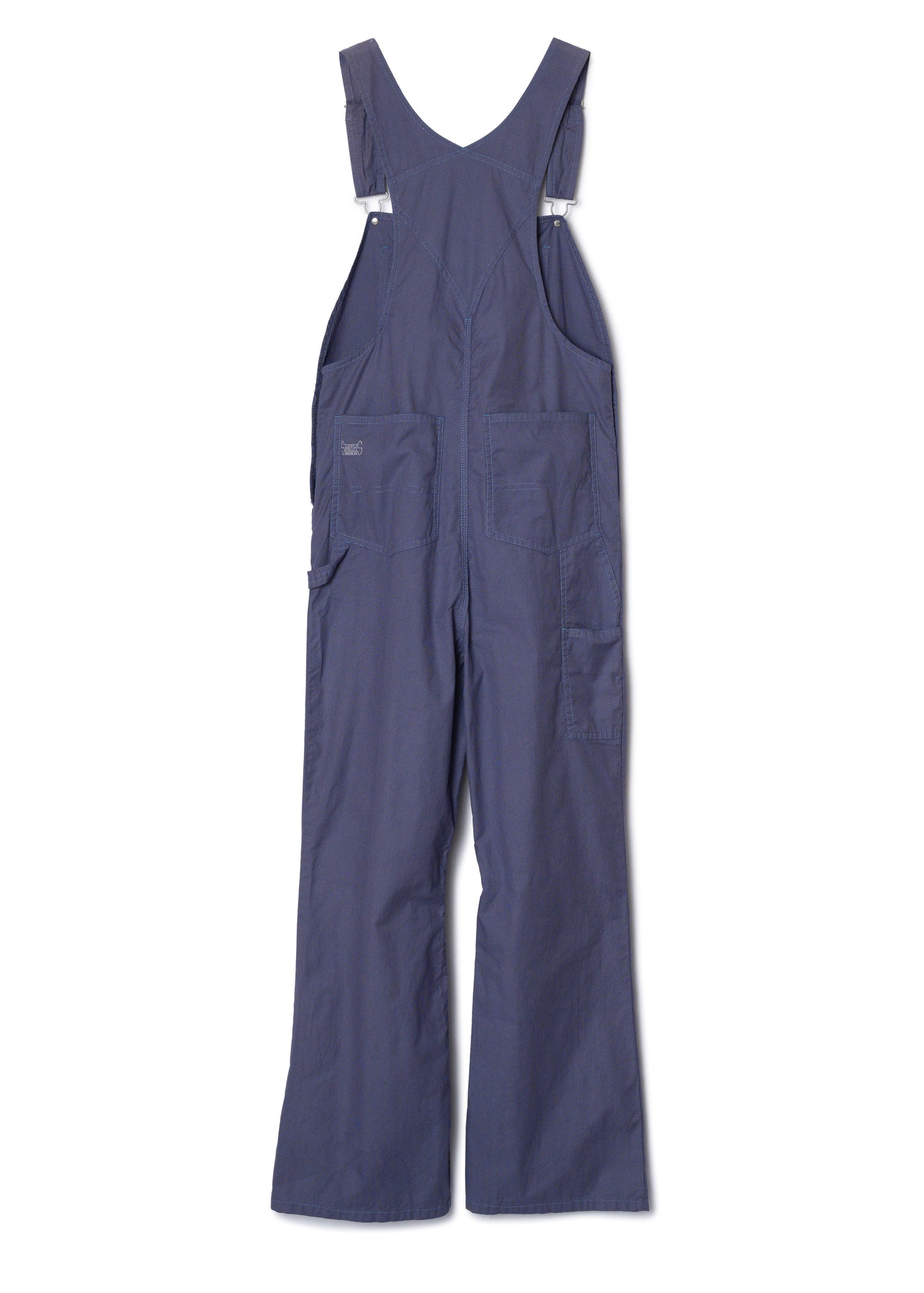 "LES HALLES" flare overall / cotton cordlane [NAVY]