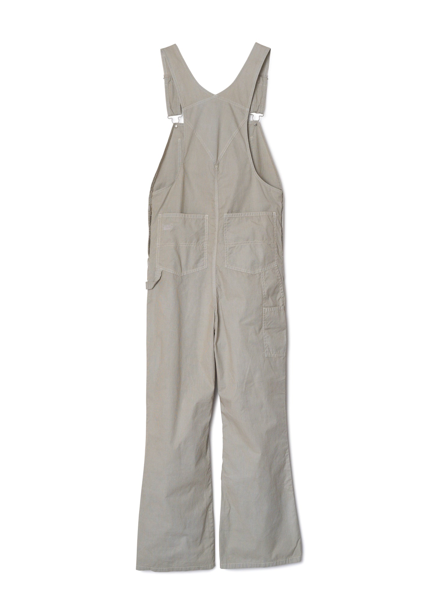 "LES HALLES" flare overall / cotton cordlane [KHAKI]