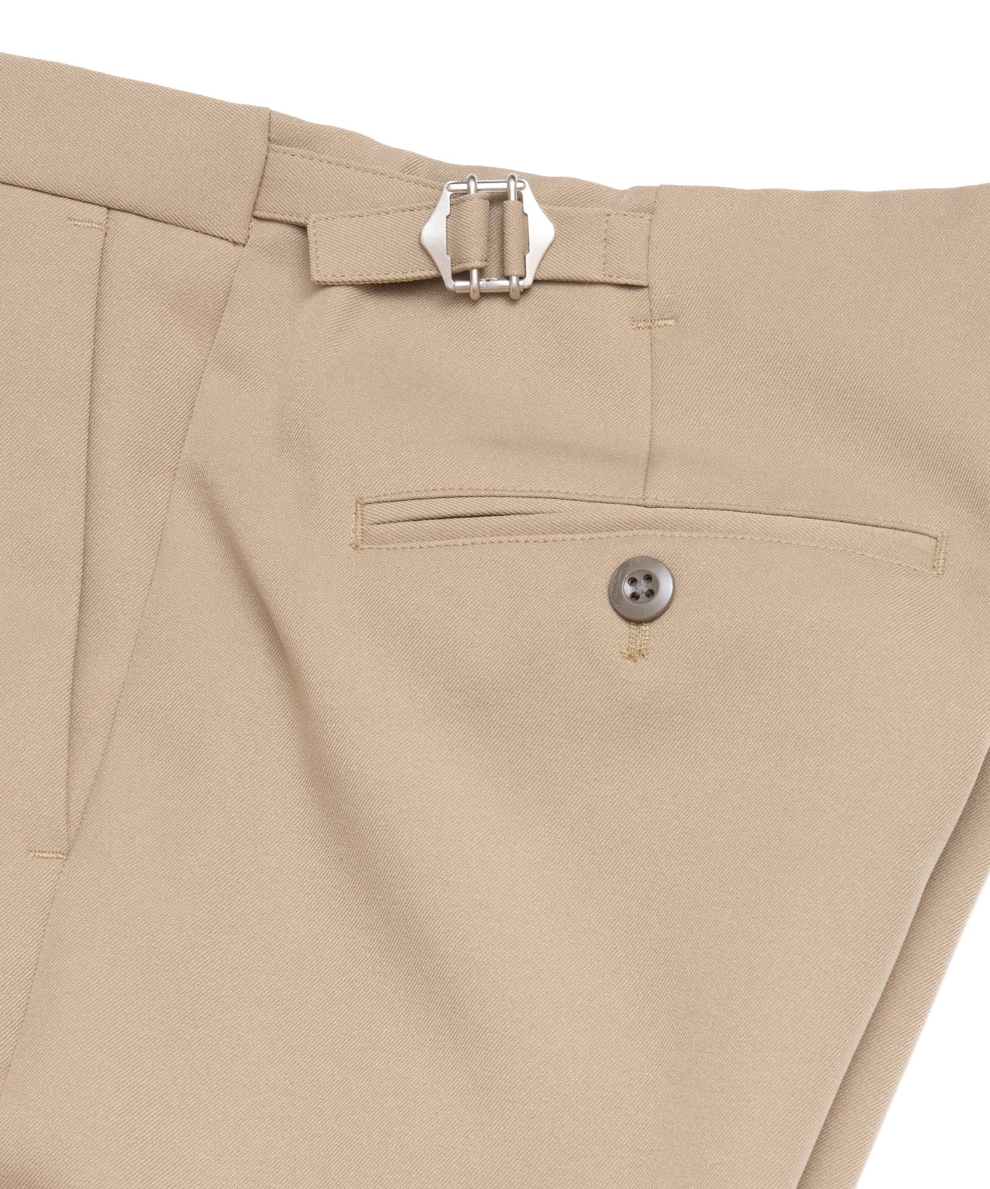 "BROOKLYN" continental trousers /poly stretch twill [KHAKI]