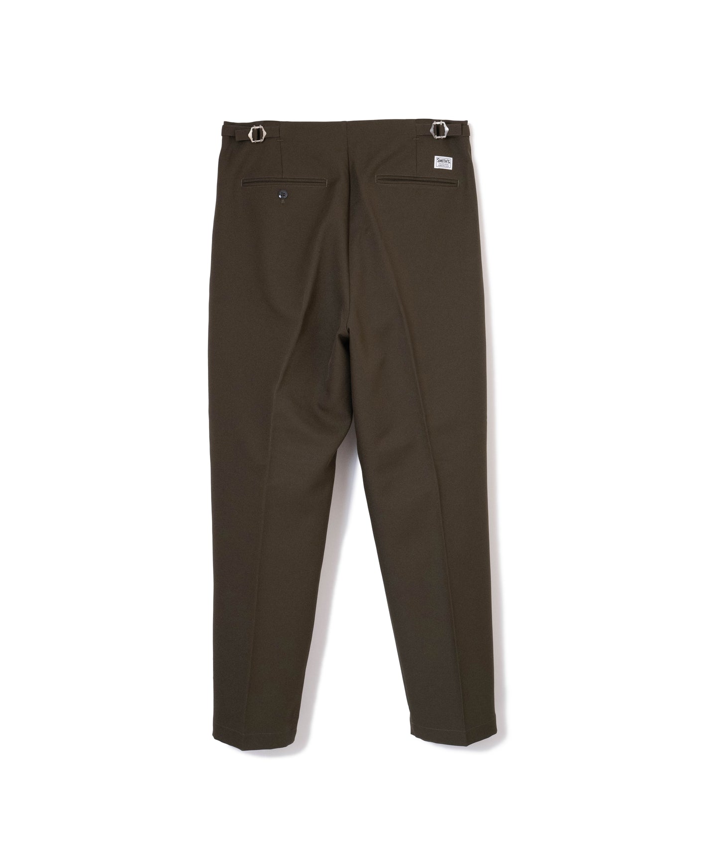 "BROOKLYN" continental trousers /poly stretch twill [OLIVE]