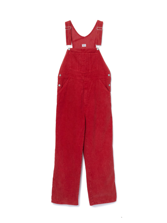 "LES HALLES" overall / uneven cord [RED]